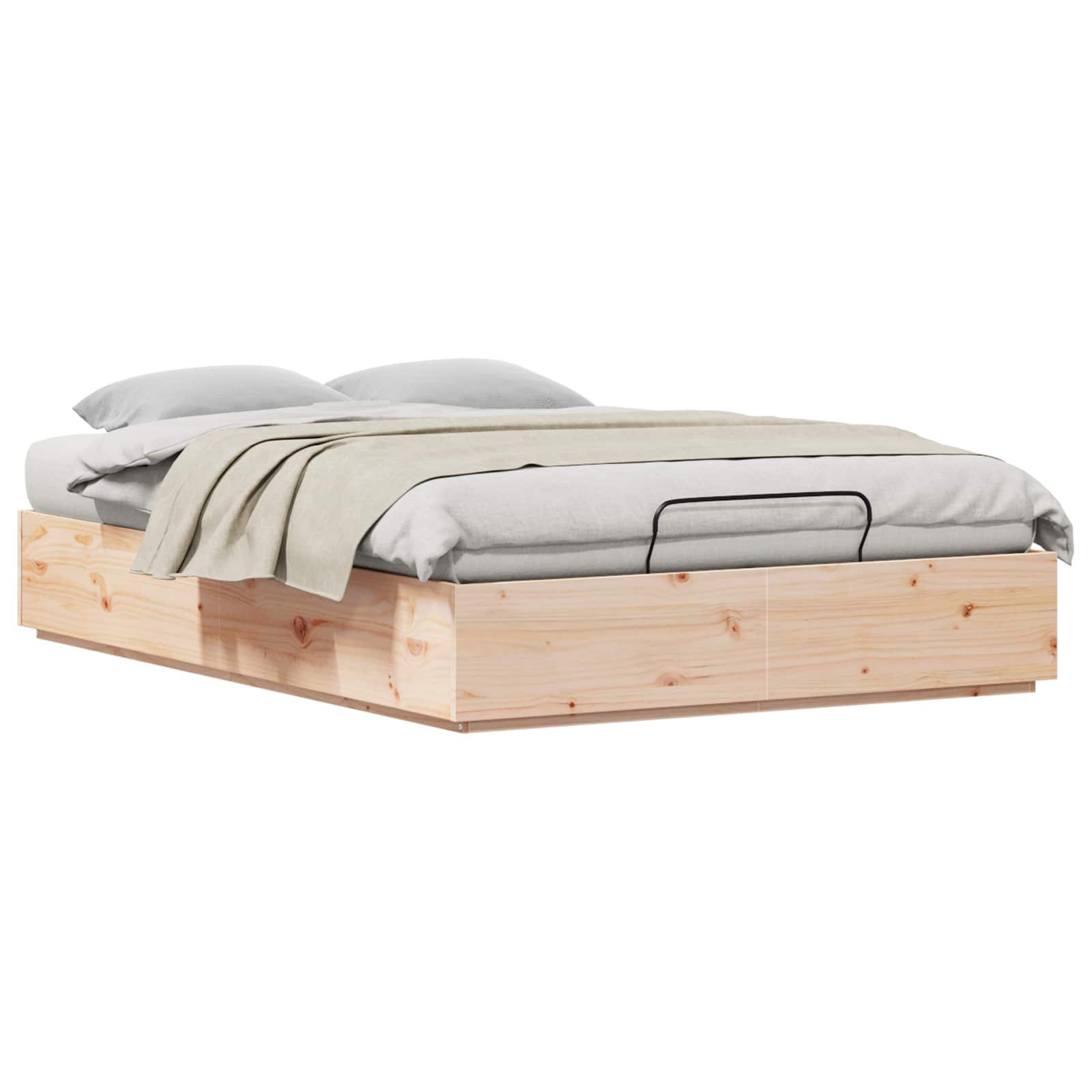 Cadre de lit ottoman avec rangement Naturel 150 x 200 cm - XIOS