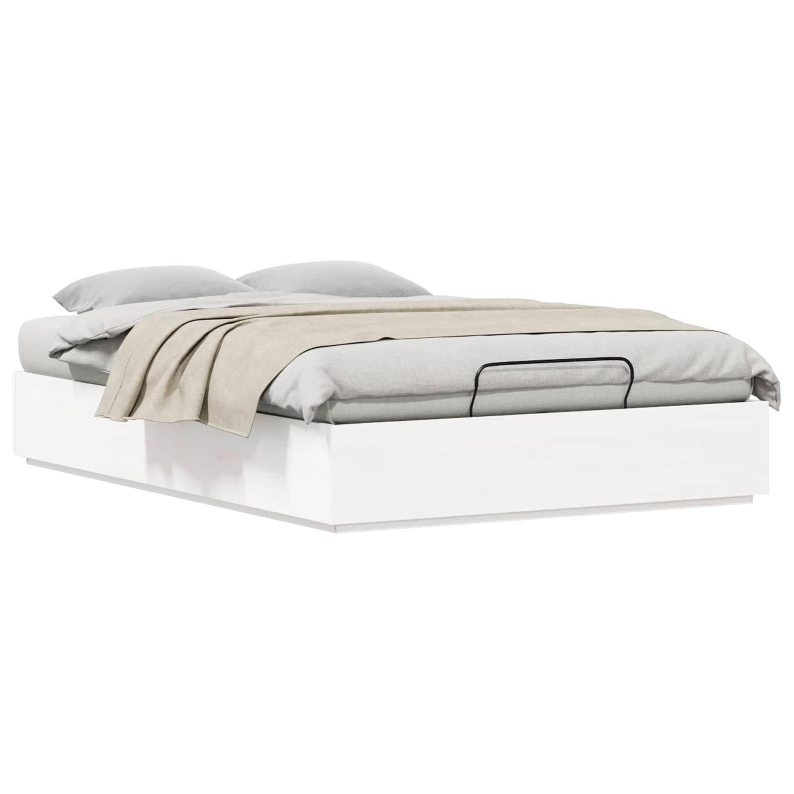 Cadre de lit ottoman avec rangement Blanc 150 x 200 cm - XIOS