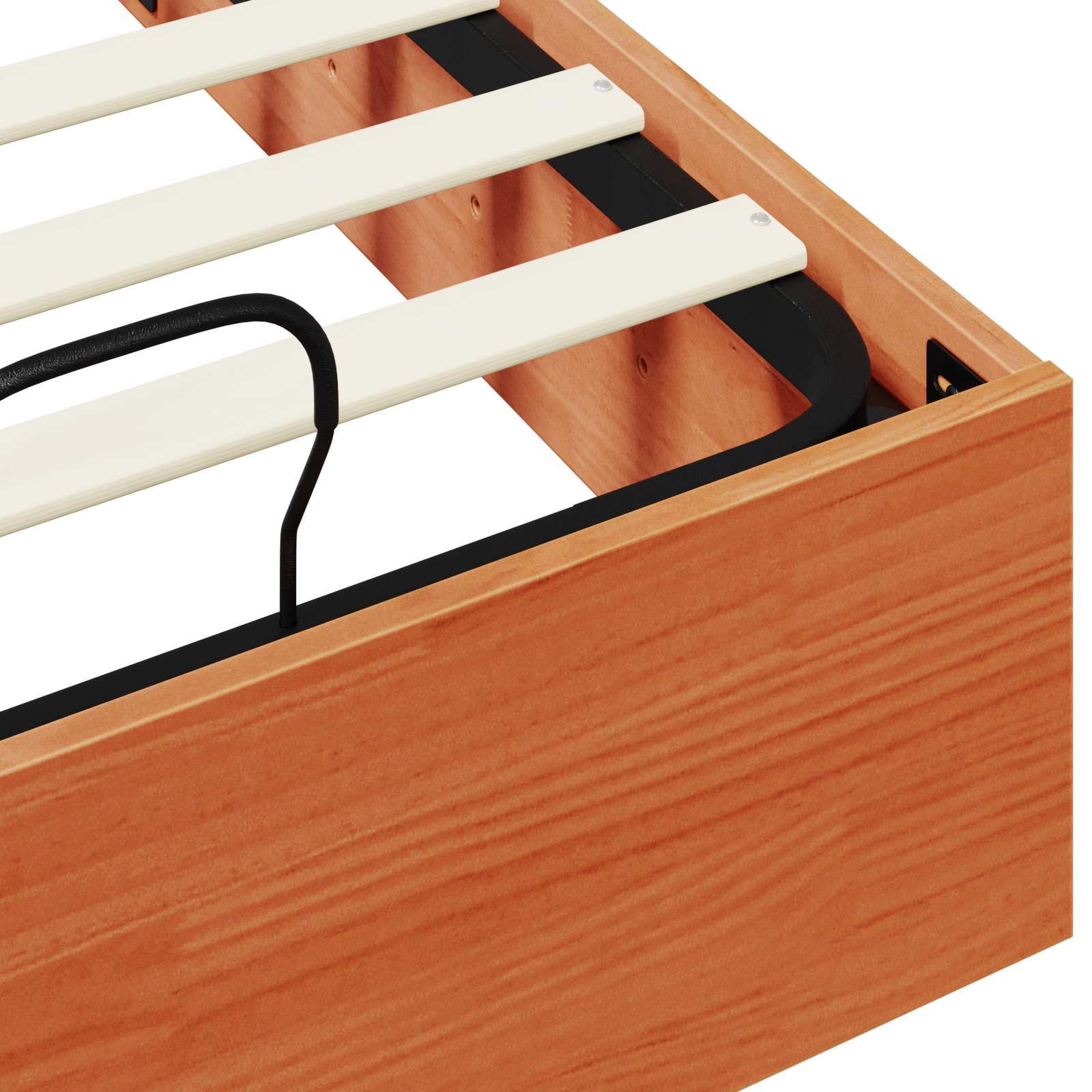 Cadre de lit ottoman avec rangement Brun cire 75 x 190 cm - XIOS