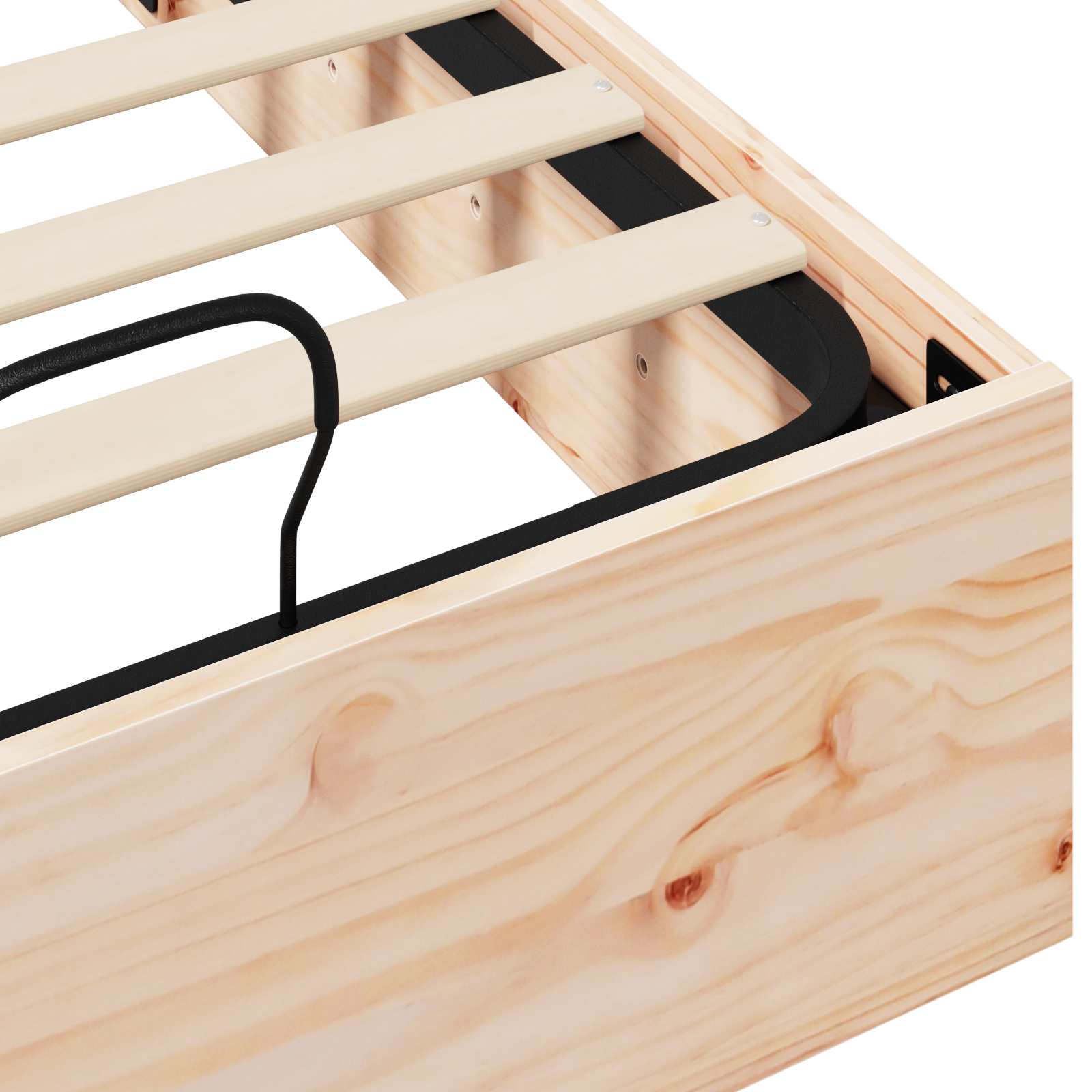 Cadre de lit ottoman avec rangement Naturel 80 x 200 cm - XIOS