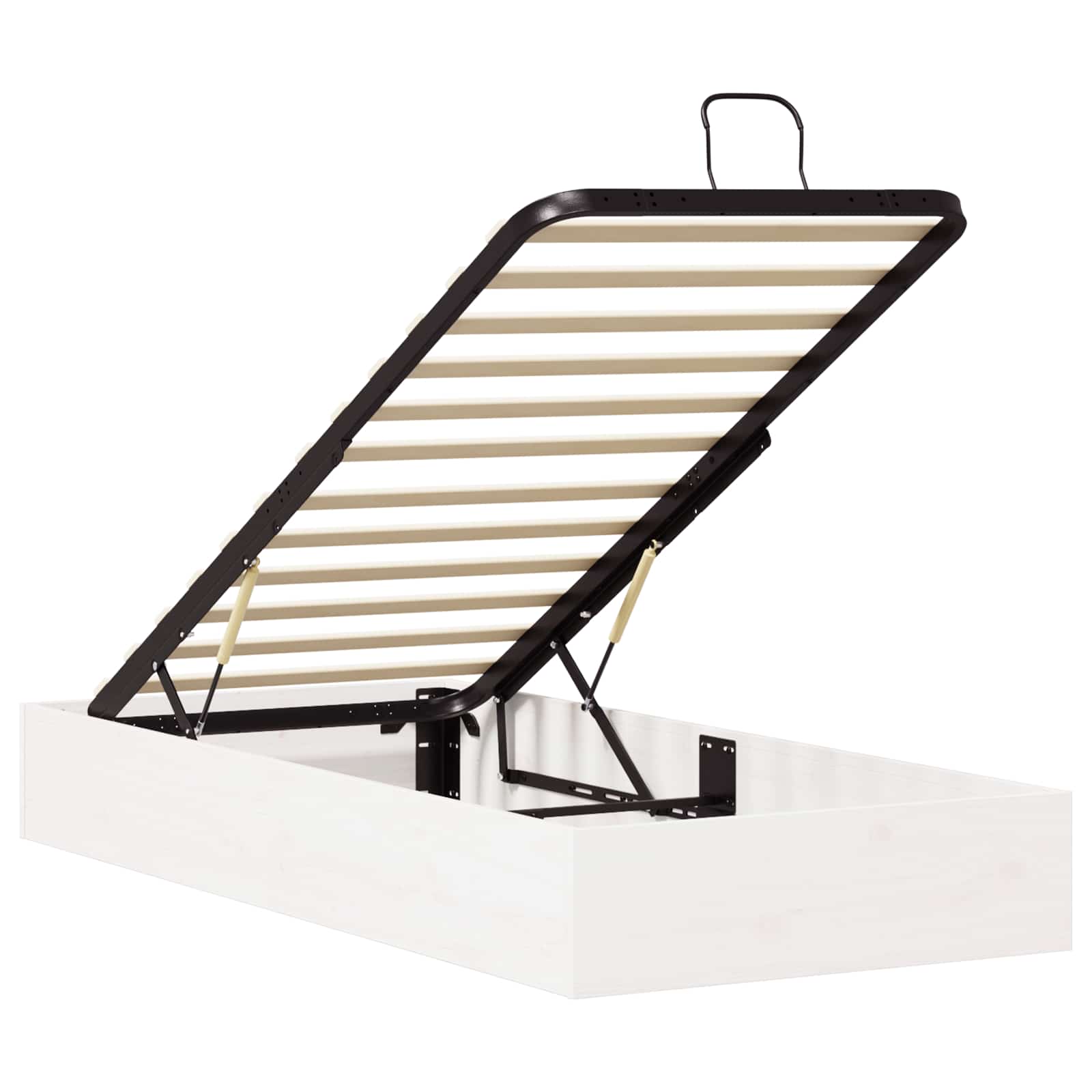 Cadre de lit ottoman avec rangement Blanc 100 x 200 cm - XIOS