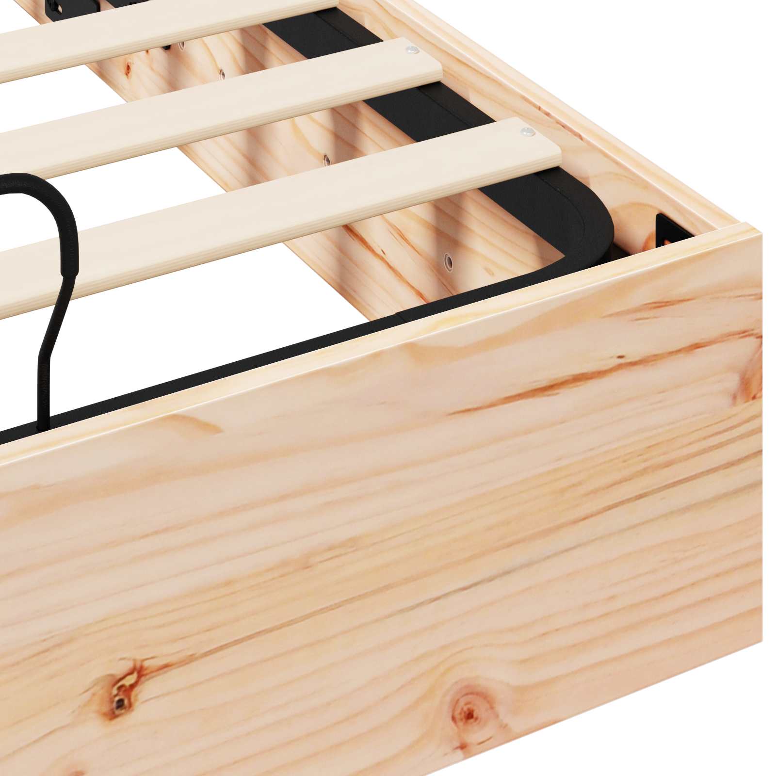 Cadre de lit ottoman avec rangement Naturel 150 x 200 cm - XIOS