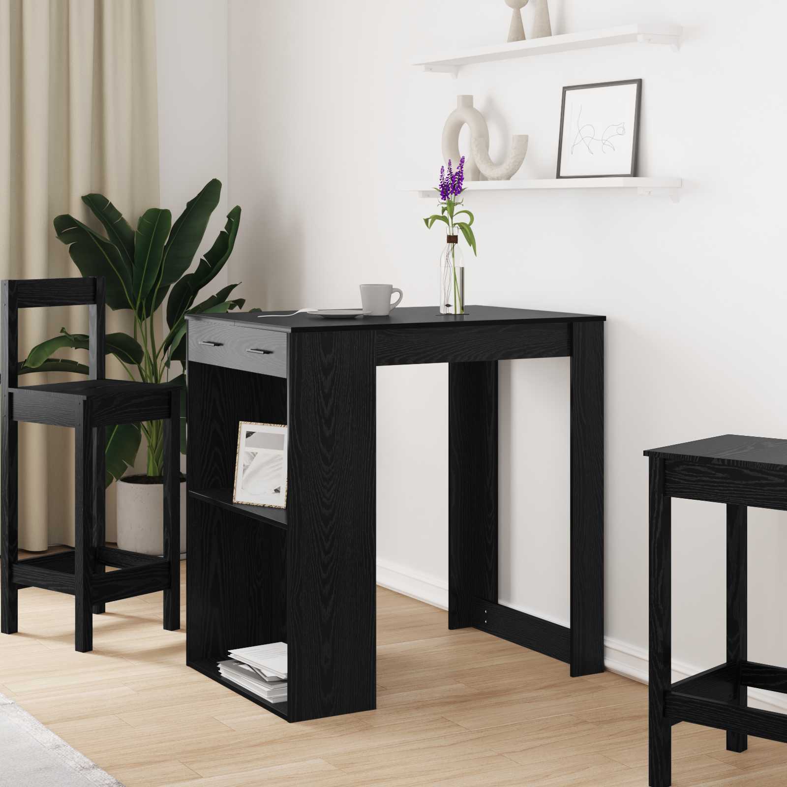 Table de bar Chêne noir 102 x 70 x 103,5 cm Bois d'ingénierie - XIOS