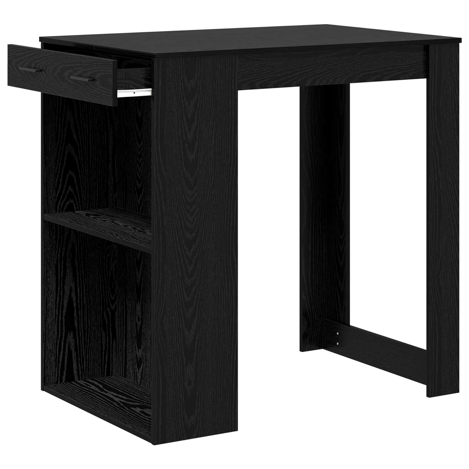 Table de bar 102 x 70 x 103,5 cm Bois d'ingénierie Chêne noir