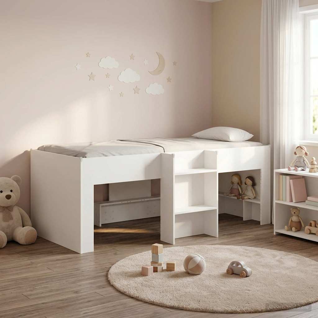 Cadre de Lit Élevé pour Enfants Blanc 80 x 200 cm - XIOS