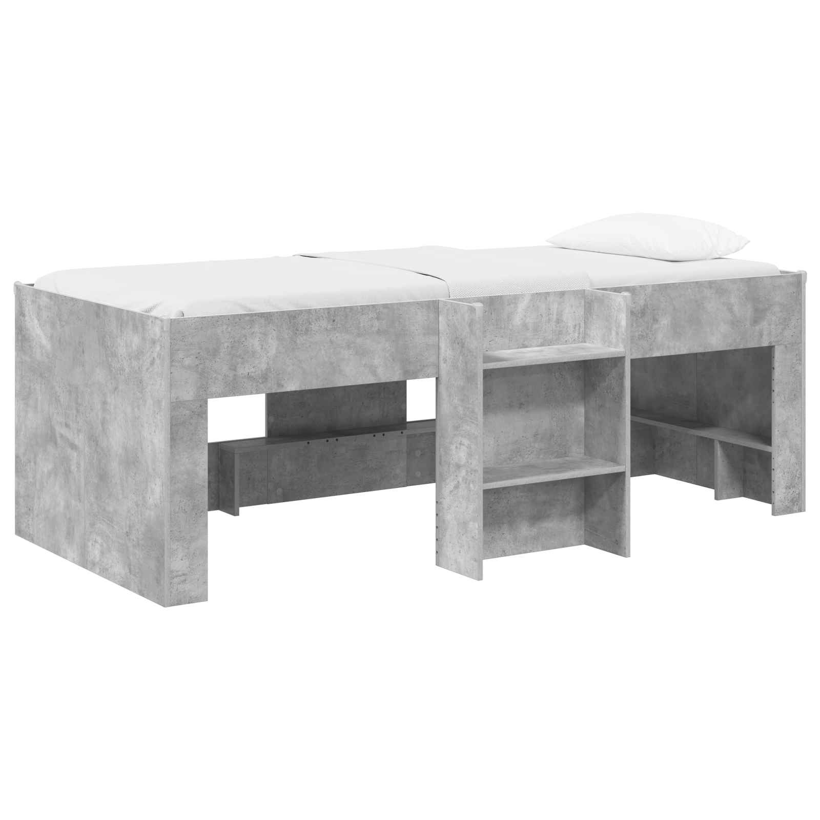 Cadre de Lit Élevé pour Enfants Gris béton 80 x 200 cm - XIOS