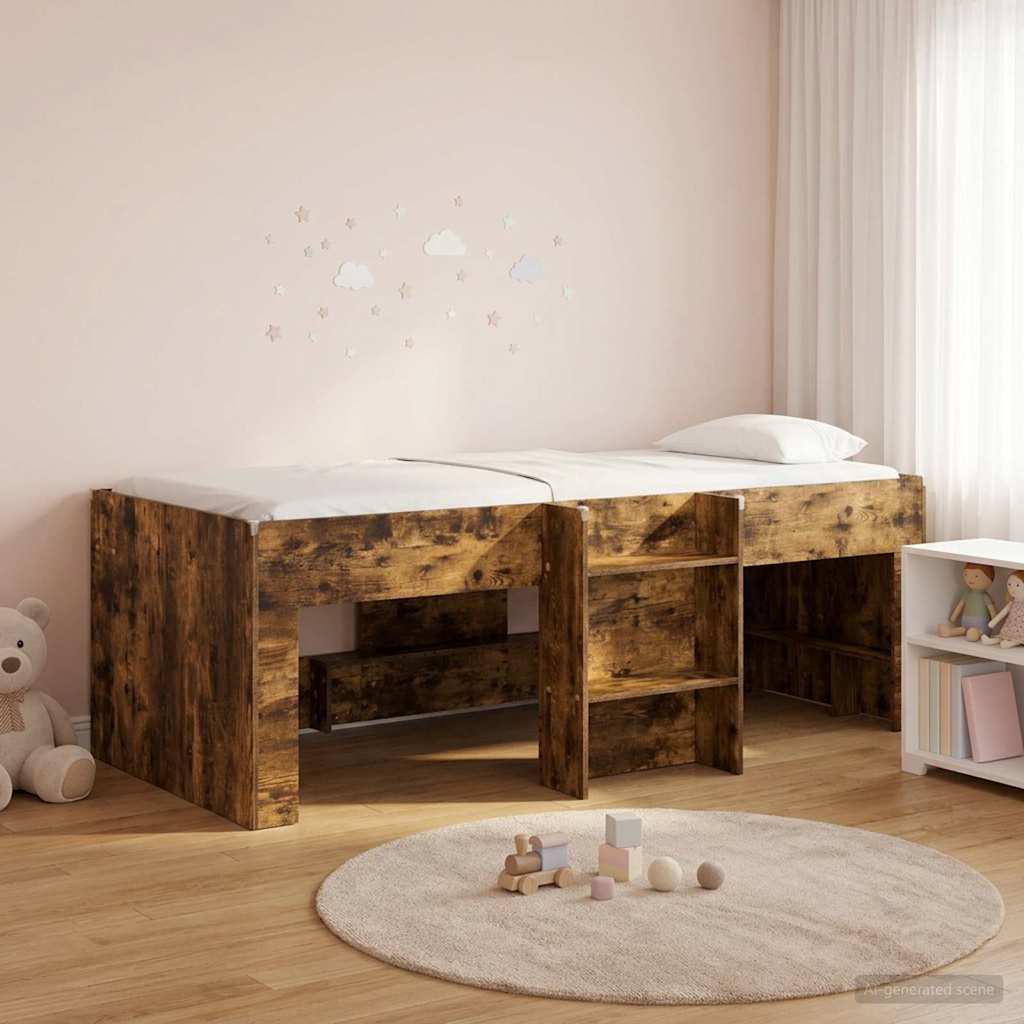 Cadre de Lit Élevé pour Enfants Chêne fumé 80 x 200 cm - XIOS