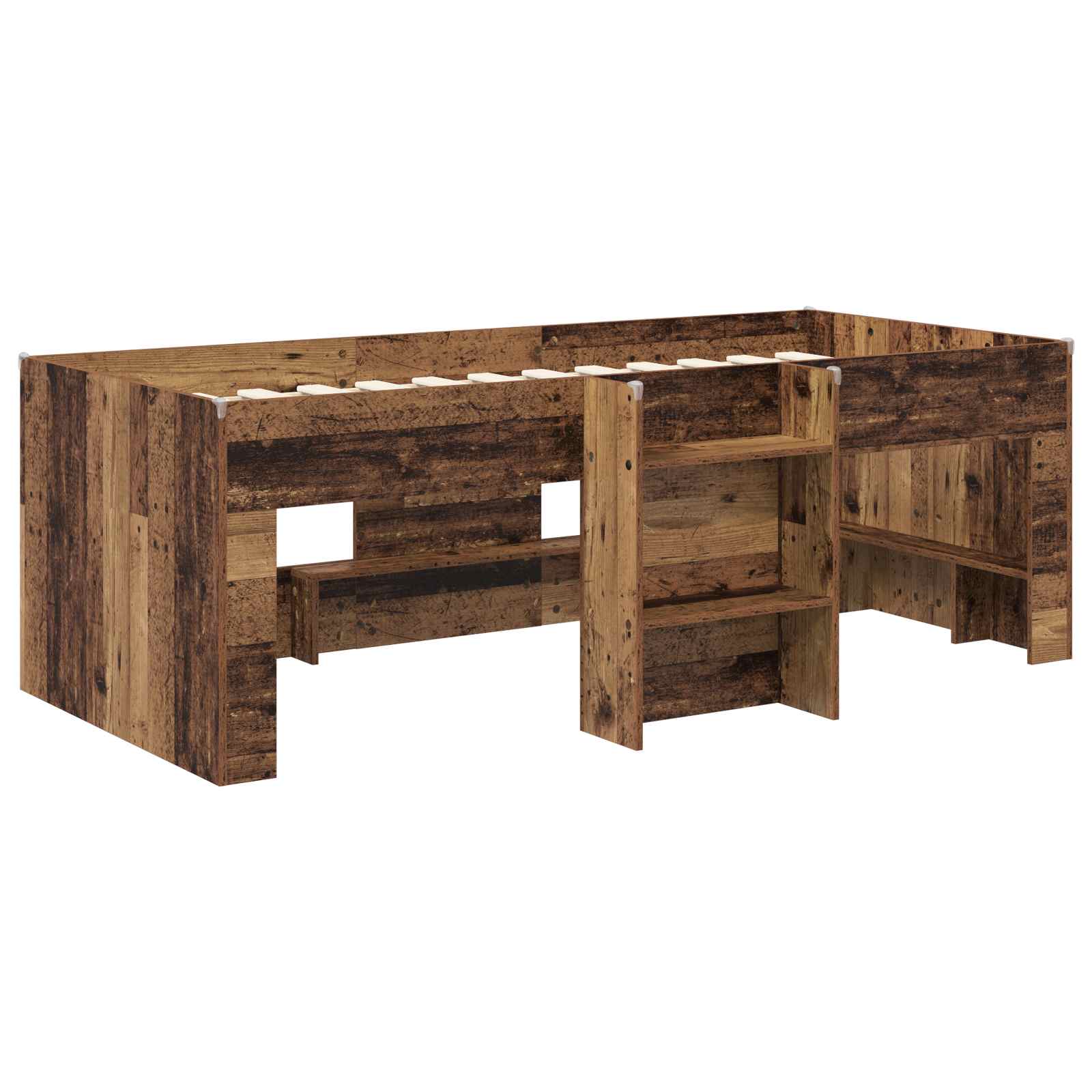 Cadre de Lit Élevé pour Enfants Bois ancien 80 x 200 cm - XIOS
