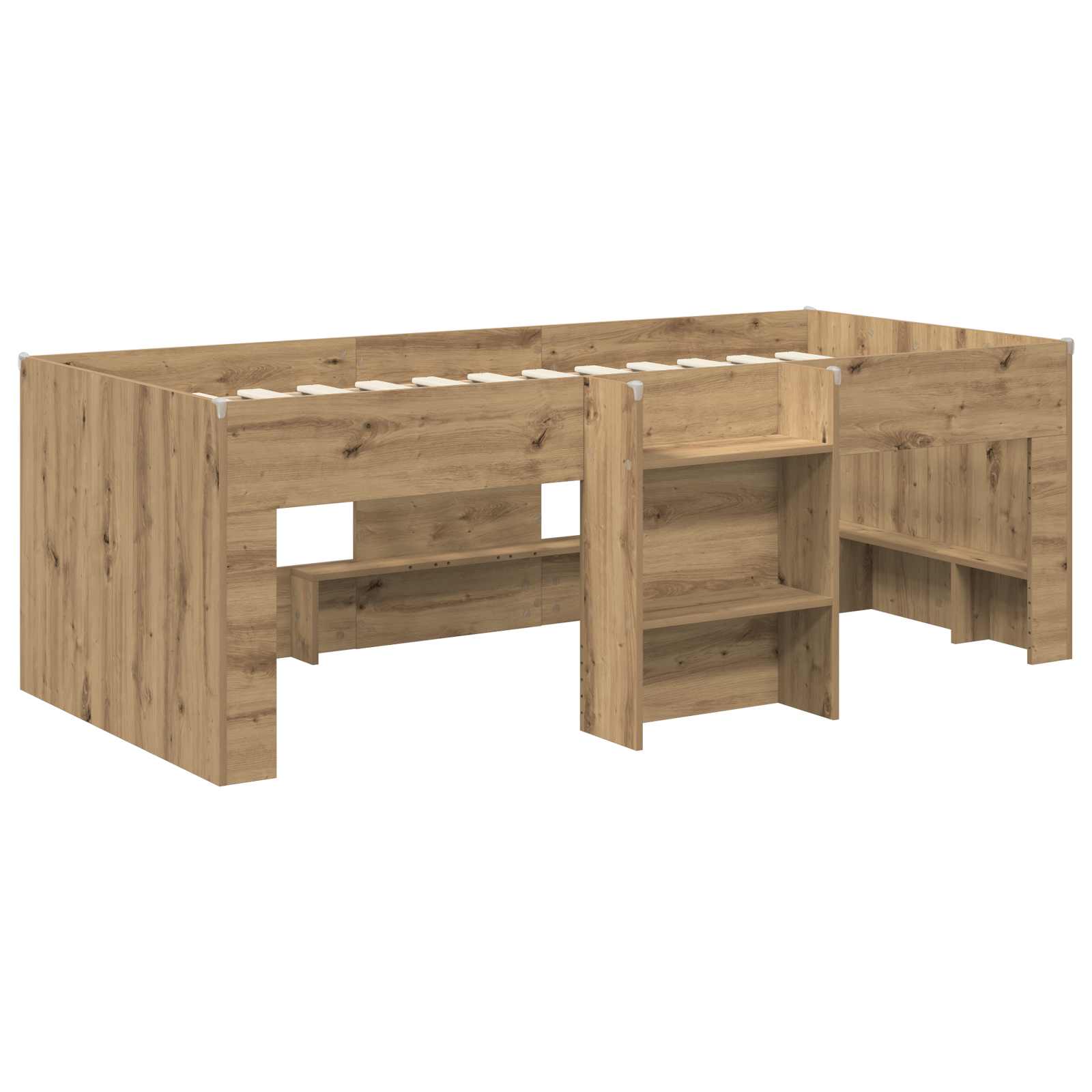 Cadre de Lit Élevé pour Enfants Chêne artisanal 80 x 200 cm - XIOS