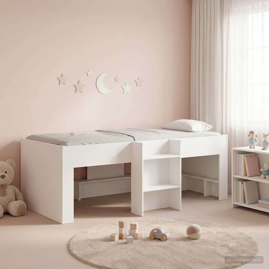 Cadre de Lit Élevé pour Enfants Blanc 90 x 200 cm - XIOS
