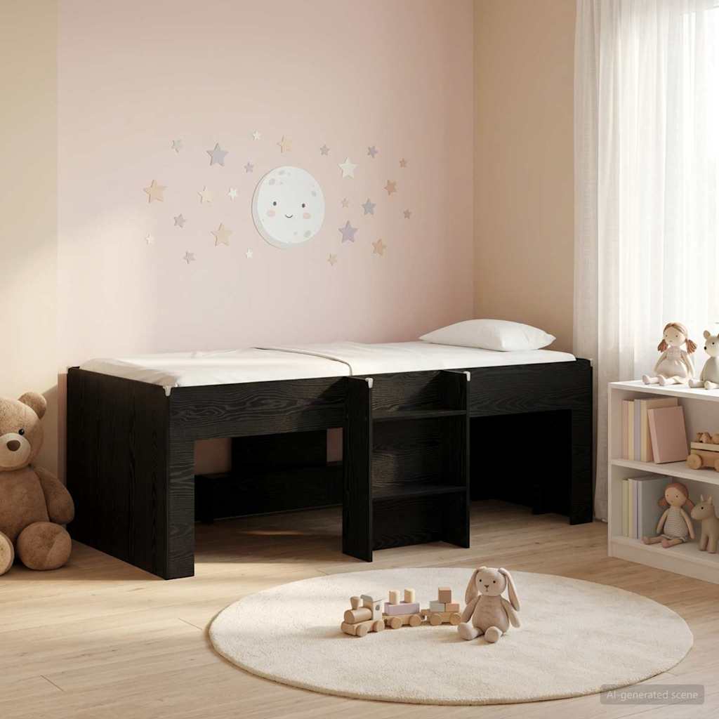 Cadre de Lit Élevé pour Enfants Chêne noir 90 x 200 cm - XIOS