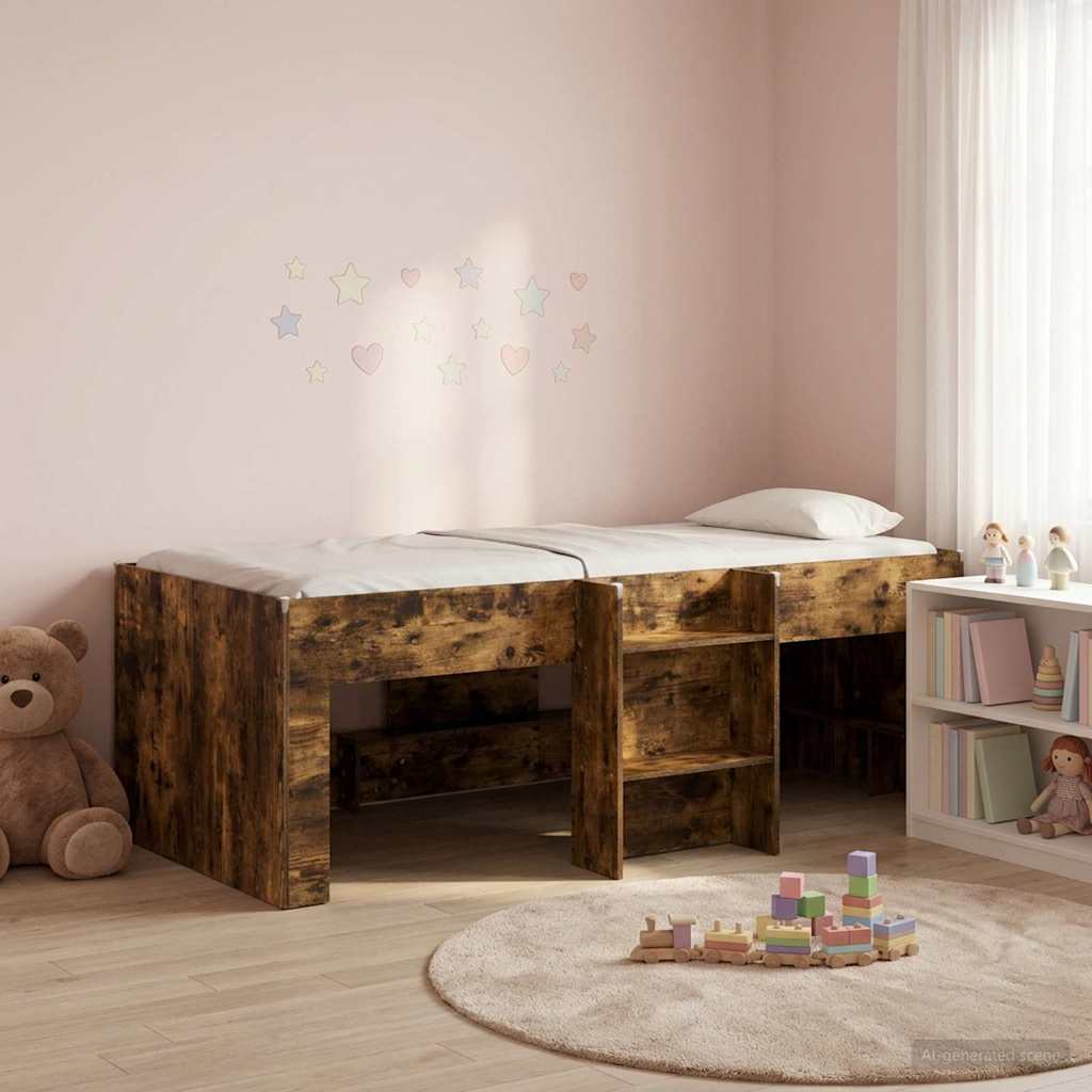 Cadre de Lit Élevé pour Enfants Chêne fumé 90 x 200 cm - XIOS