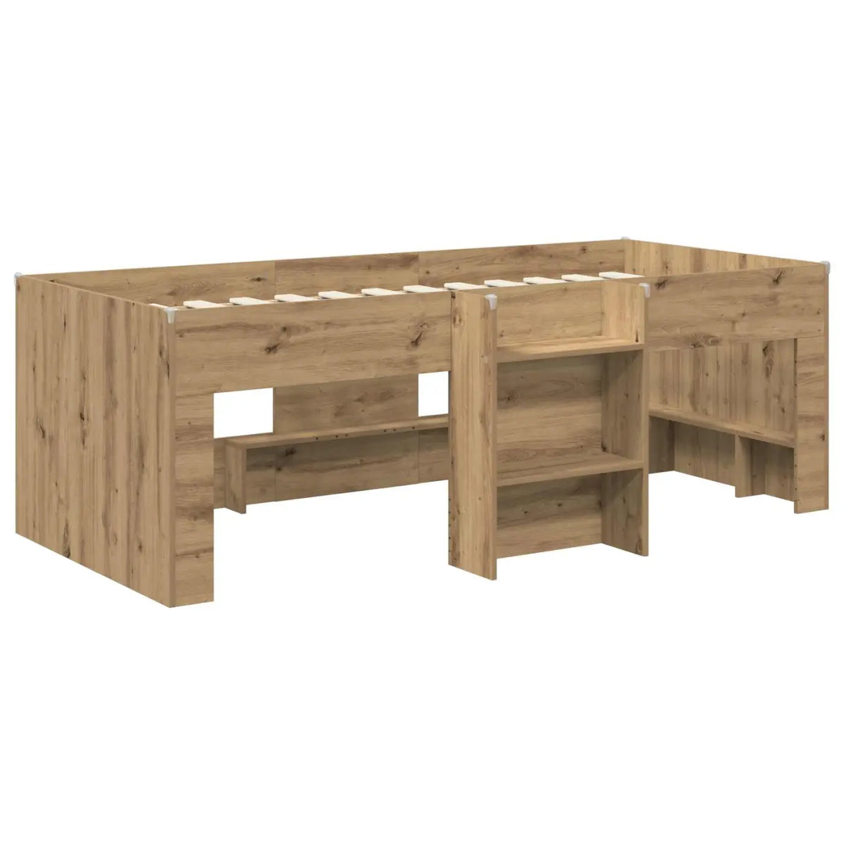 Cadre de Lit Élevé pour Enfants Chêne artisanal 90 x 200 cm - XIOS