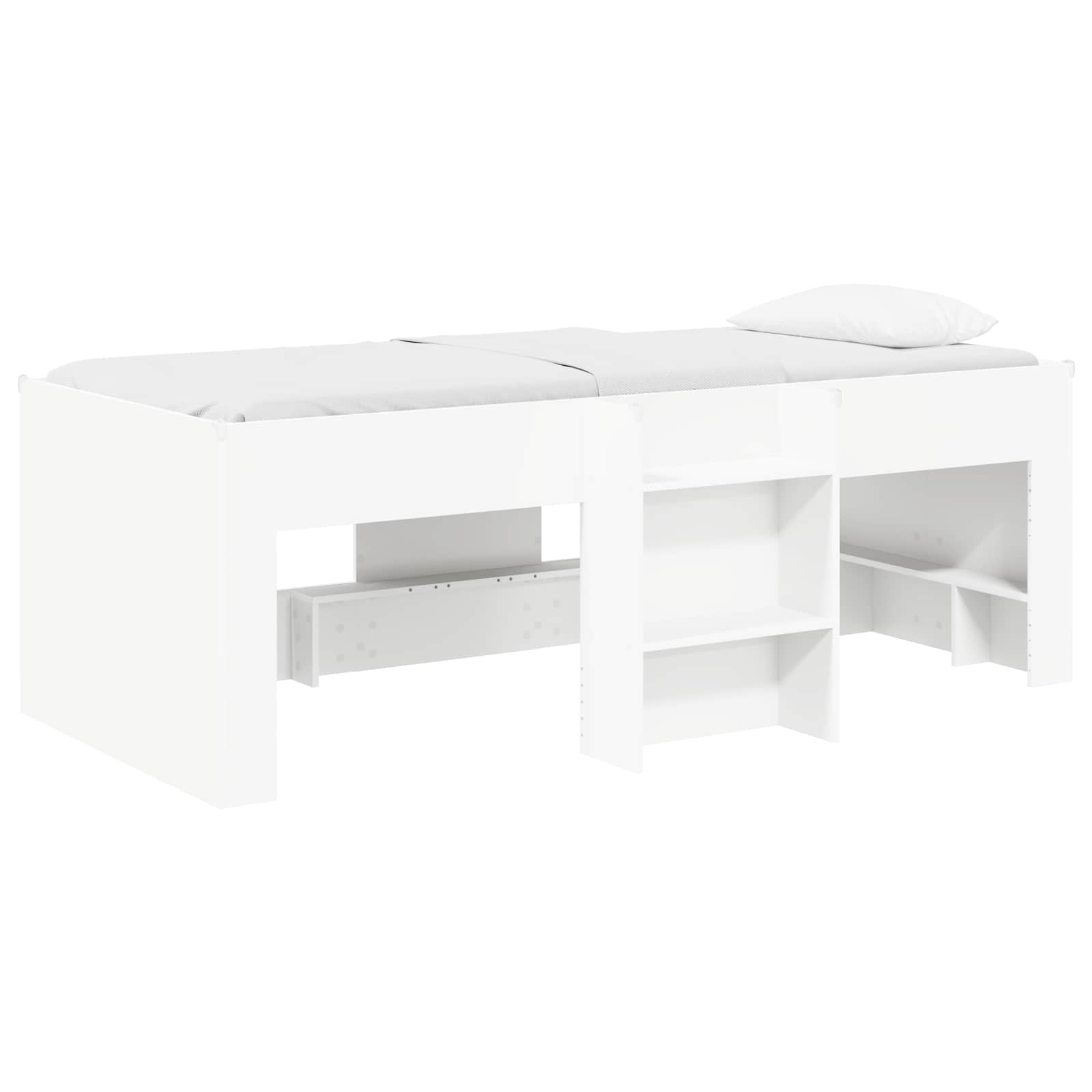 Cadre de Lit Élevé pour Enfants Blanc 98,5 x 200 cm - XIOS