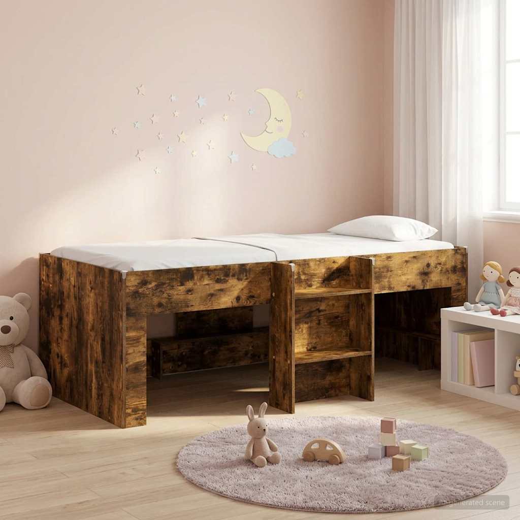 Cadre de Lit Élevé pour Enfants Chêne fumé 98,5 x 200 cm - XIOS
