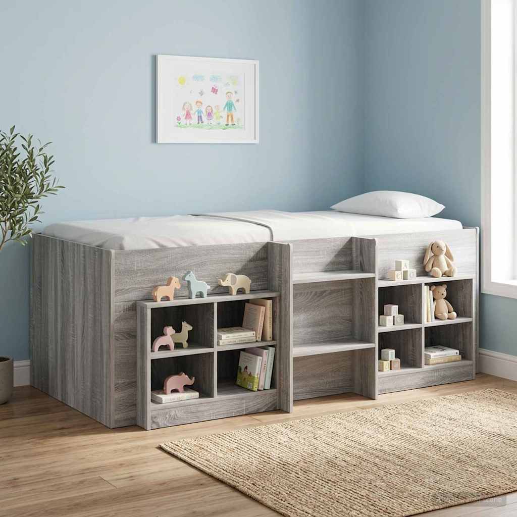 Cadre de Lit Élevé pour Enfants Sonoma gris 98,5 x 200 cm - XIOS