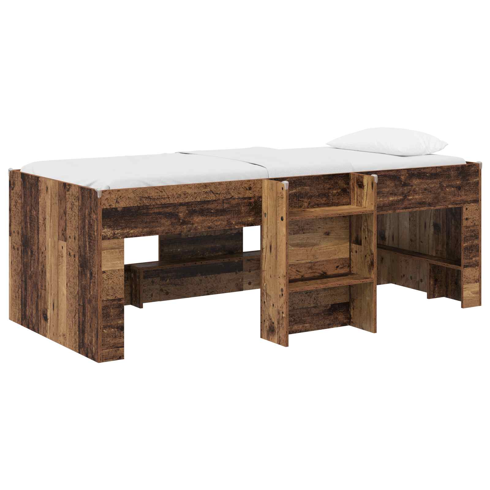 Cadre de Lit Élevé pour Enfants 2 pcs Bois ancien 98,5 x 200 cm - XIOS