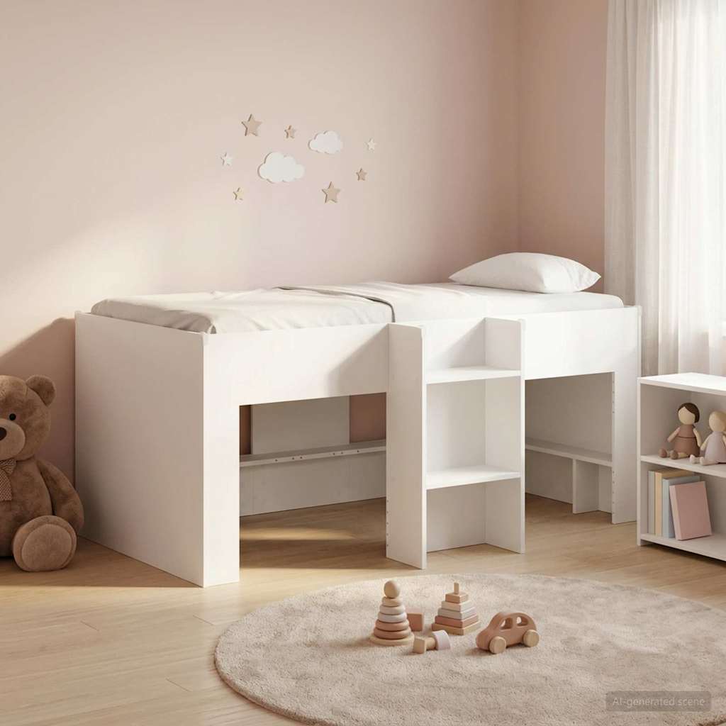 Cadre de Lit Élevé pour Enfants Blanc 80 x 160 cm - XIOS