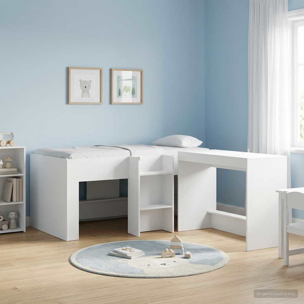 Cadre de Lit Élevé pour Enfants Blanc 80 x 160 cm - XIOS