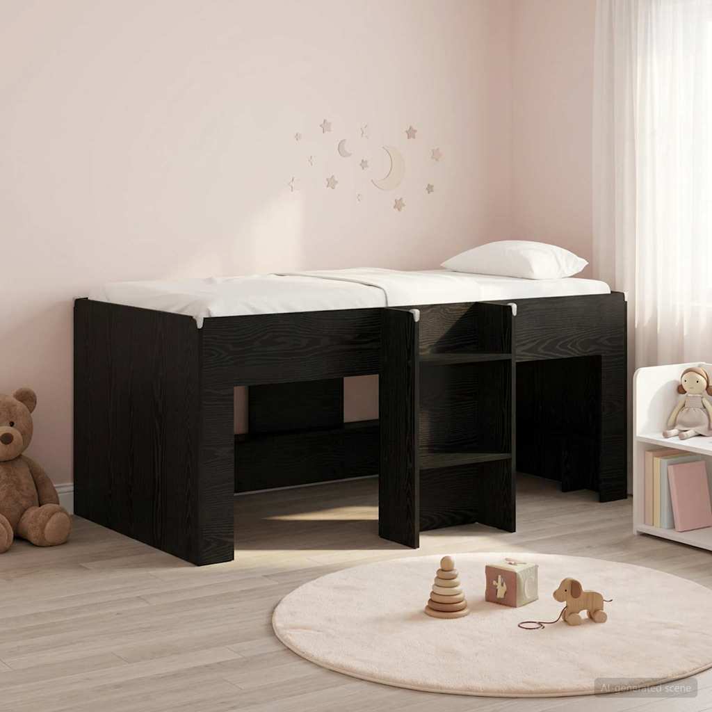 Cadre de Lit Élevé pour Enfants Chêne noir 80 x 160 cm - XIOS