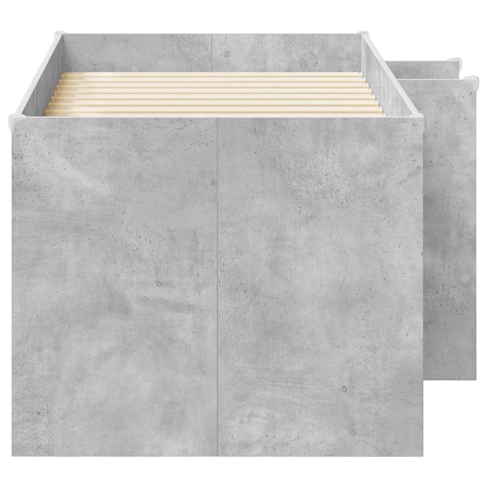 Cadre de Lit Élevé pour Enfants 2 pcs Béton Bois d'ingénierie - XIOS