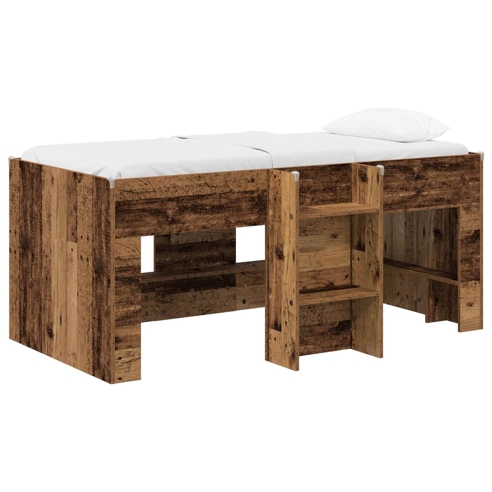 Cadre de Lit Élevé pour Enfants 2 pcs Bois ancien - XIOS