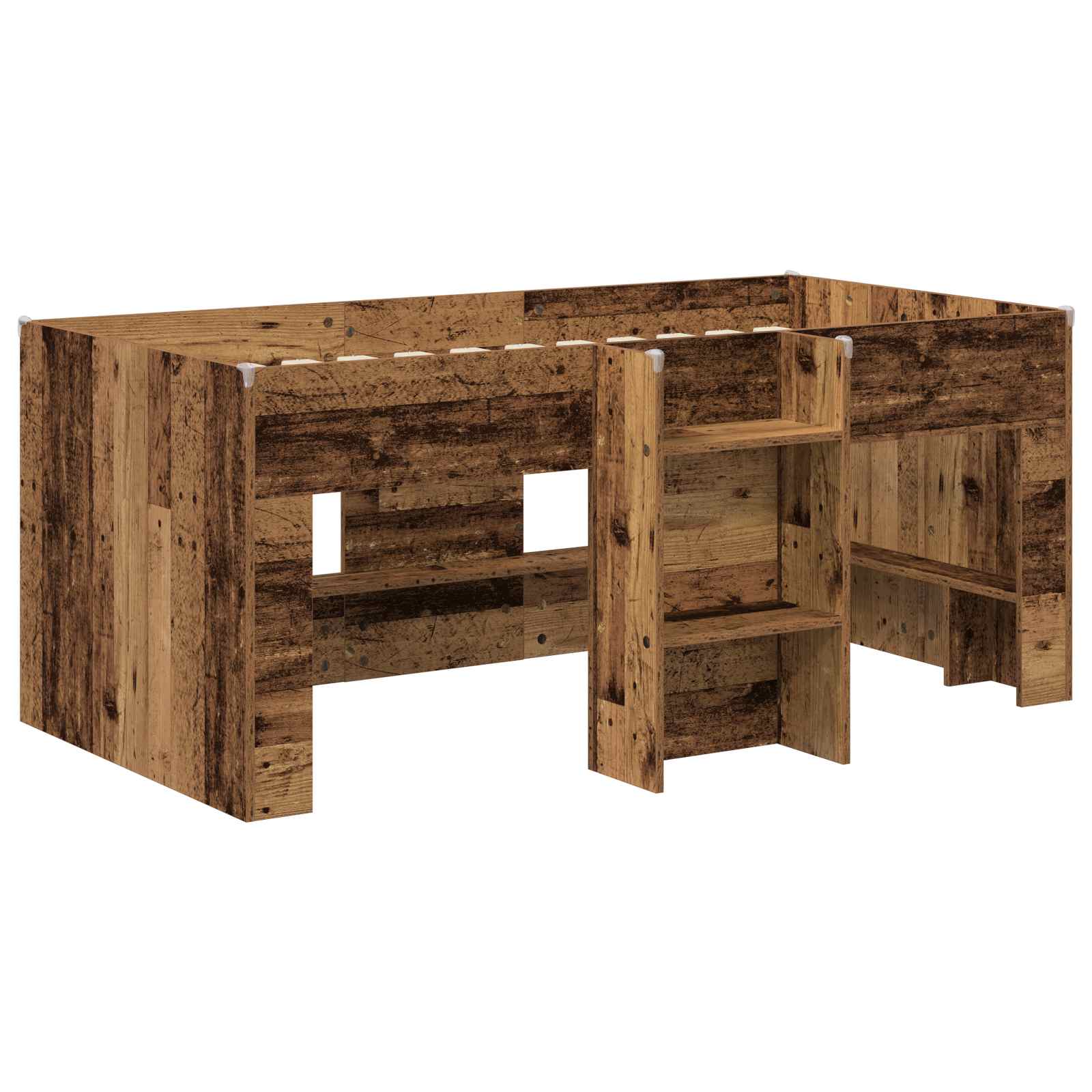 Cadre de Lit Élevé pour Enfants 2 pcs Bois ancien - XIOS