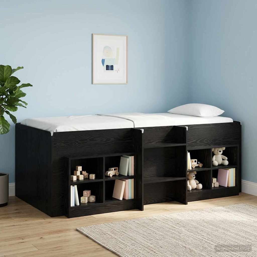 Cadre de Lit Élevé pour Enfants Chêne noir 90 x 190 cm - XIOS