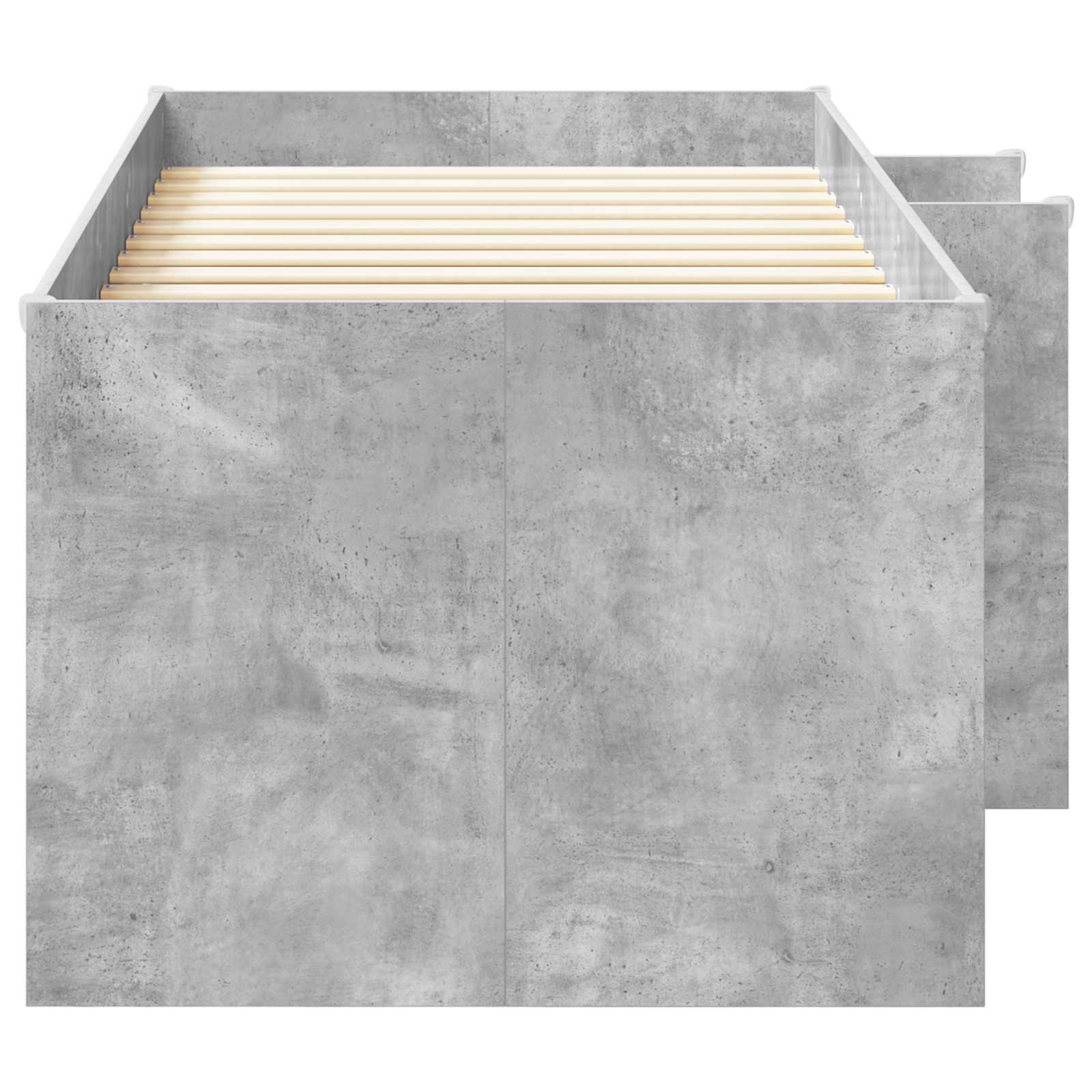 Cadre de Lit Élevé pour Enfants Gris béton 90 x 190 cm - XIOS