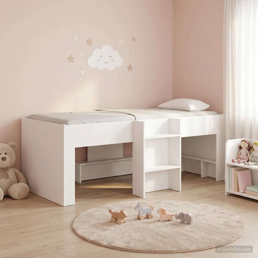 Cadre de Lit Élevé pour Enfants Blanc 75 x 190 cm - XIOS