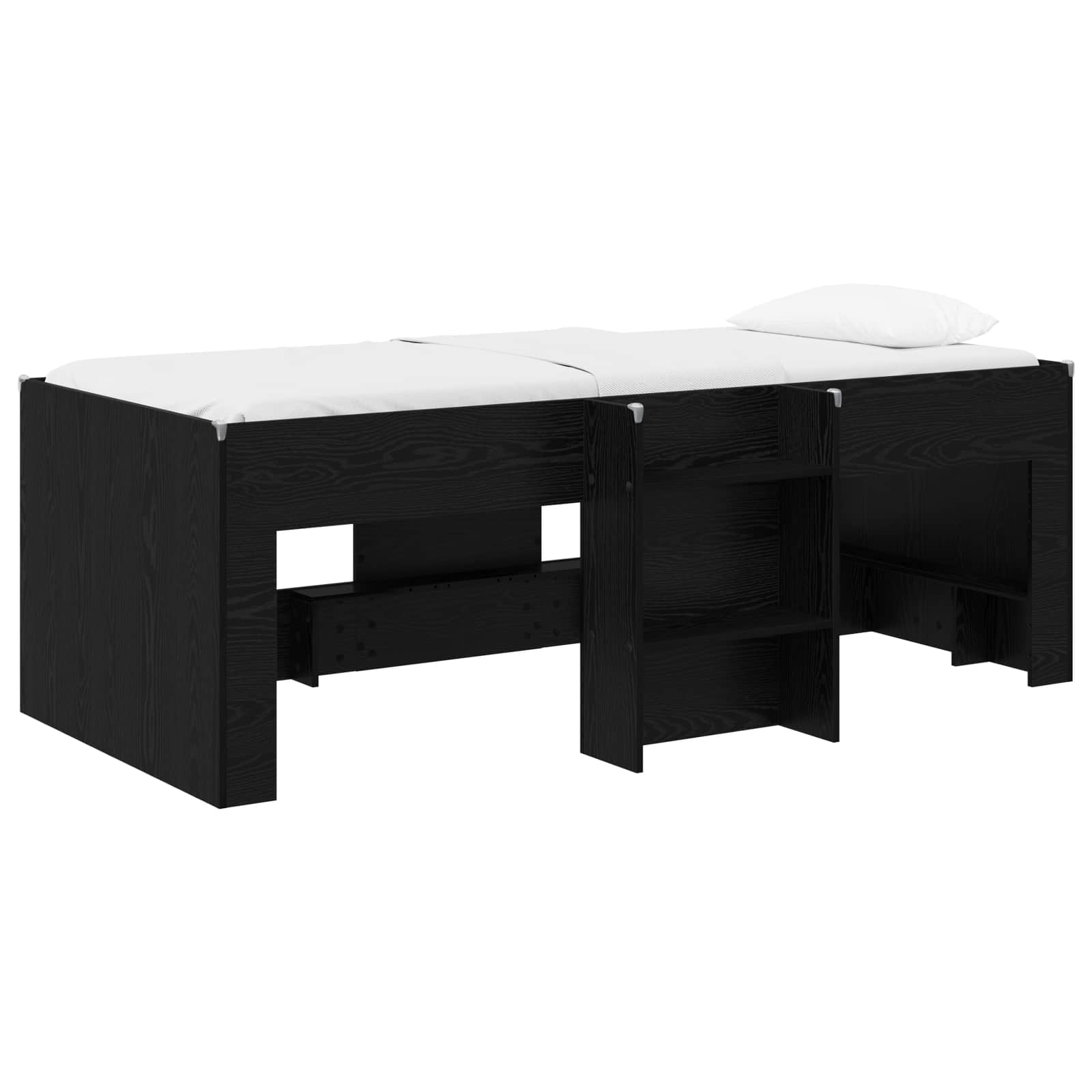Cadre de Lit Élevé pour Enfants Chêne noir 75 x 190 cm - XIOS