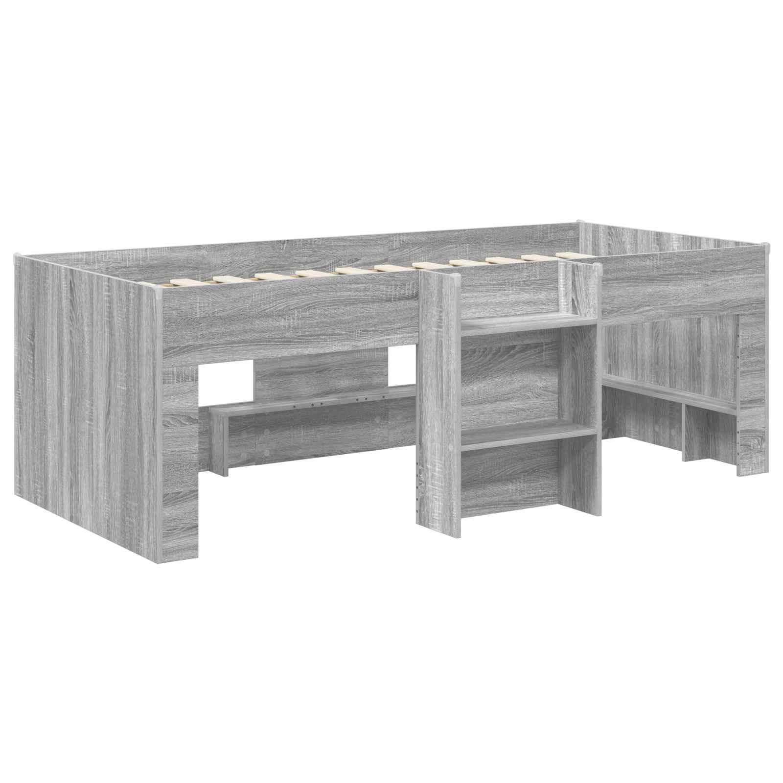 Cadre de Lit Élevé pour Enfants Sonoma gris 75 x 190 cm - XIOS