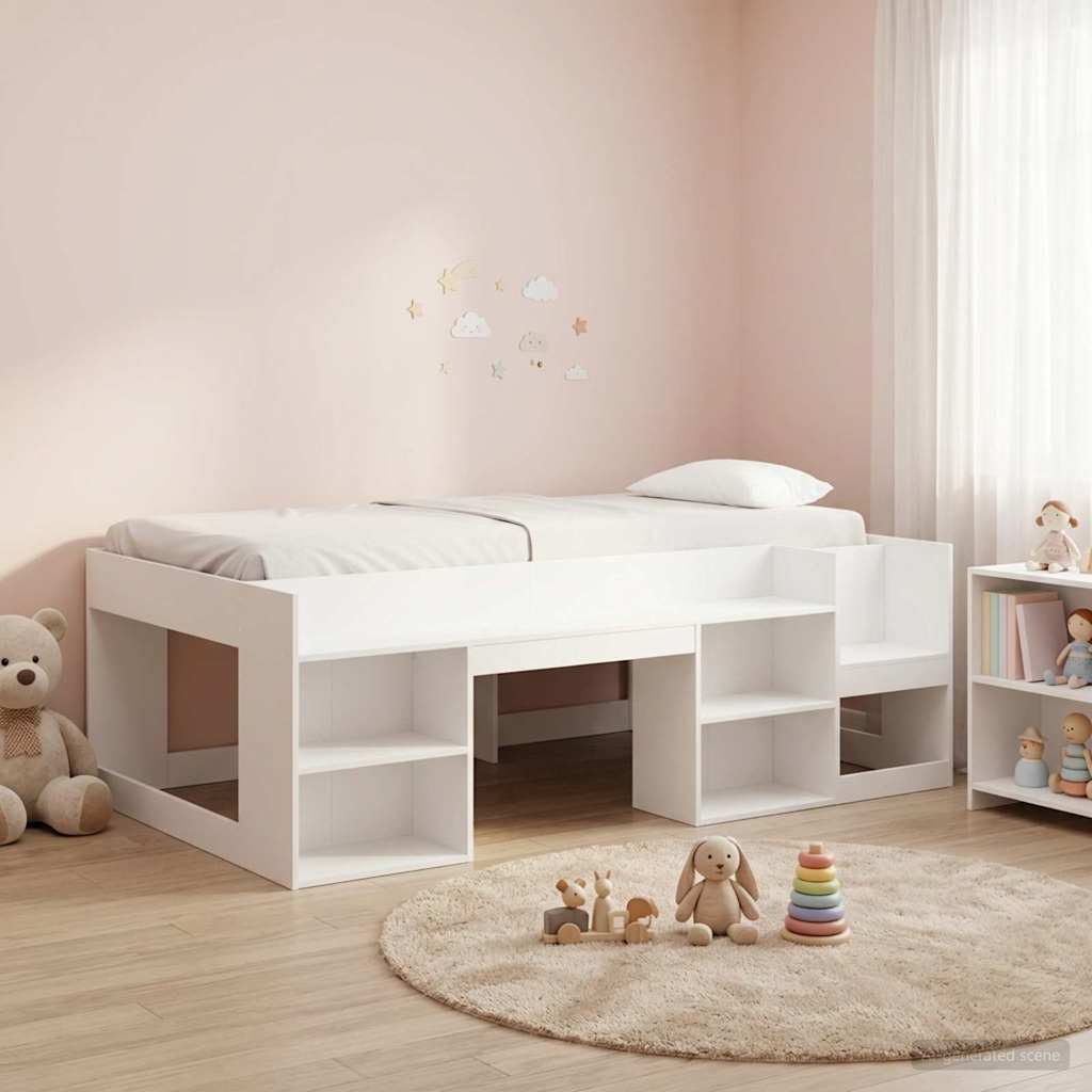 Cadre de lit pour enfants avec rangement Blanc 80 x 200 cm - XIOS