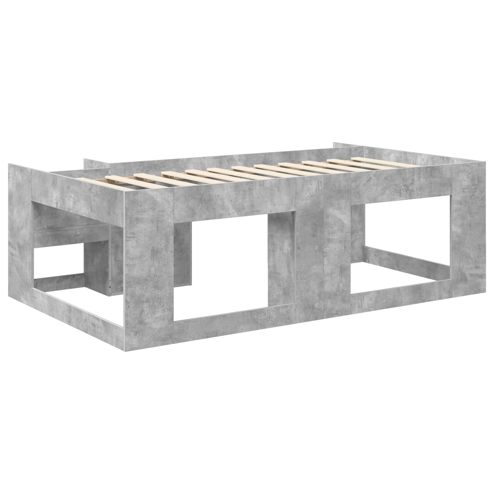 Cadre de lit pour enfants avec rangement Gris béton 80 x 200 cm - XIOS