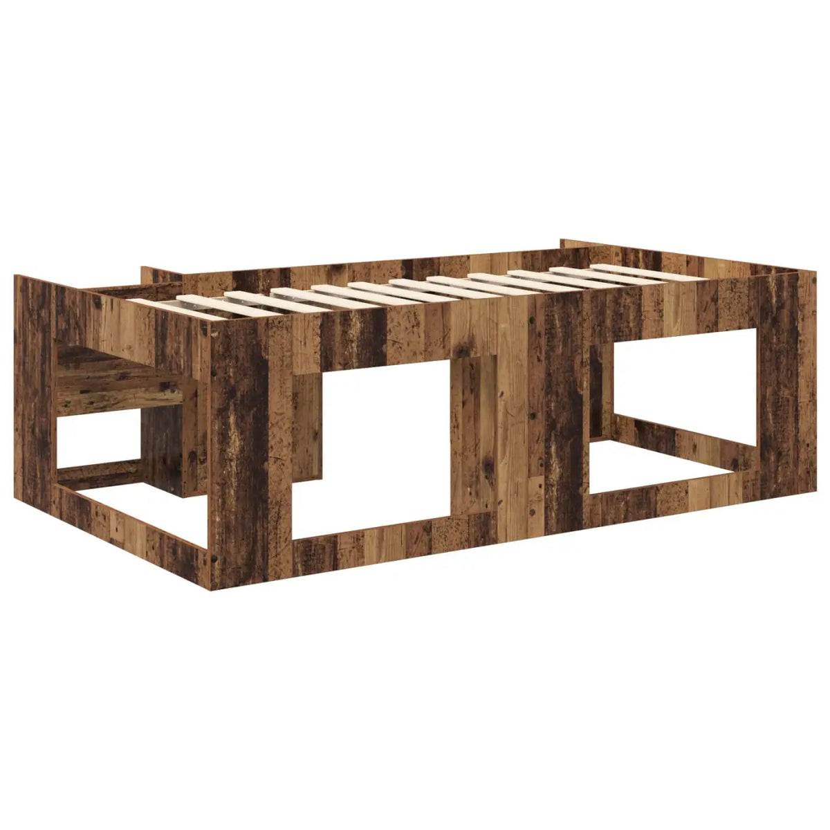Cadre de lit pour enfants avec rangement Bois ancien - XIOS