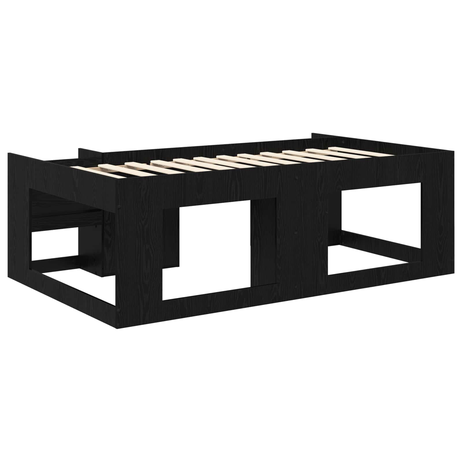Cadre de lit pour enfants avec rangement Chêne noir 90 x 200 cm - XIOS