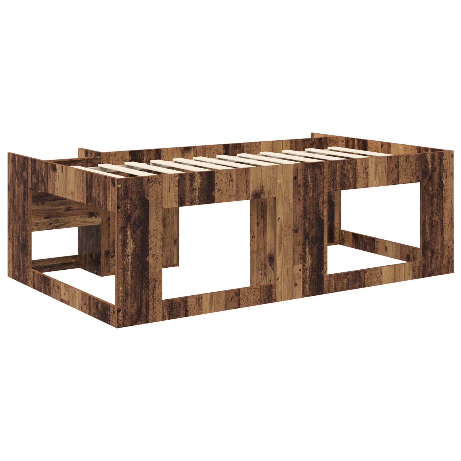 Cadre de lit pour enfants avec rangement Bois ancien - XIOS