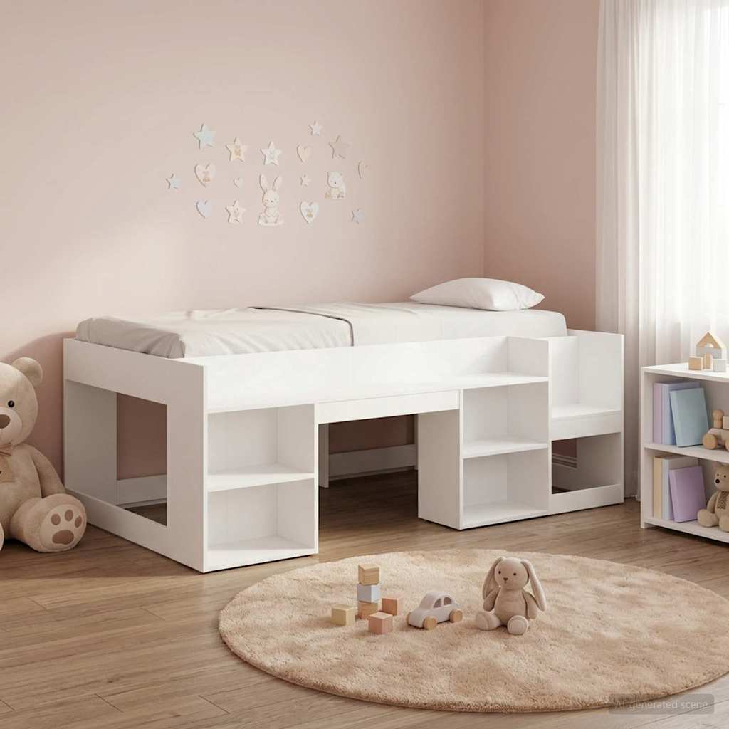 Cadre de lit pour enfants avec rangement Blanc 98,5 x 200 cm - XIOS