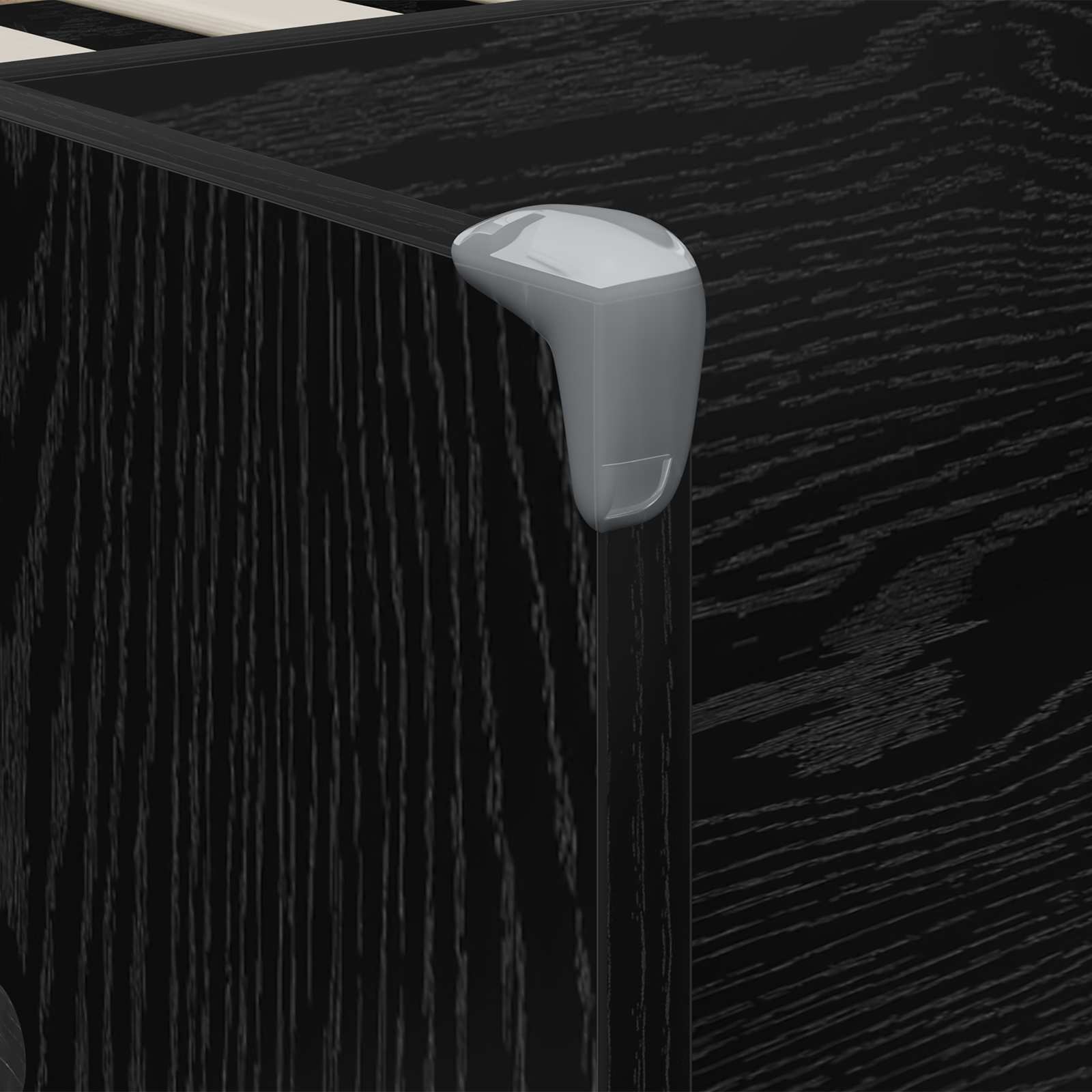 Cadre de lit pour enfants avec rangement Chêne noir - XIOS