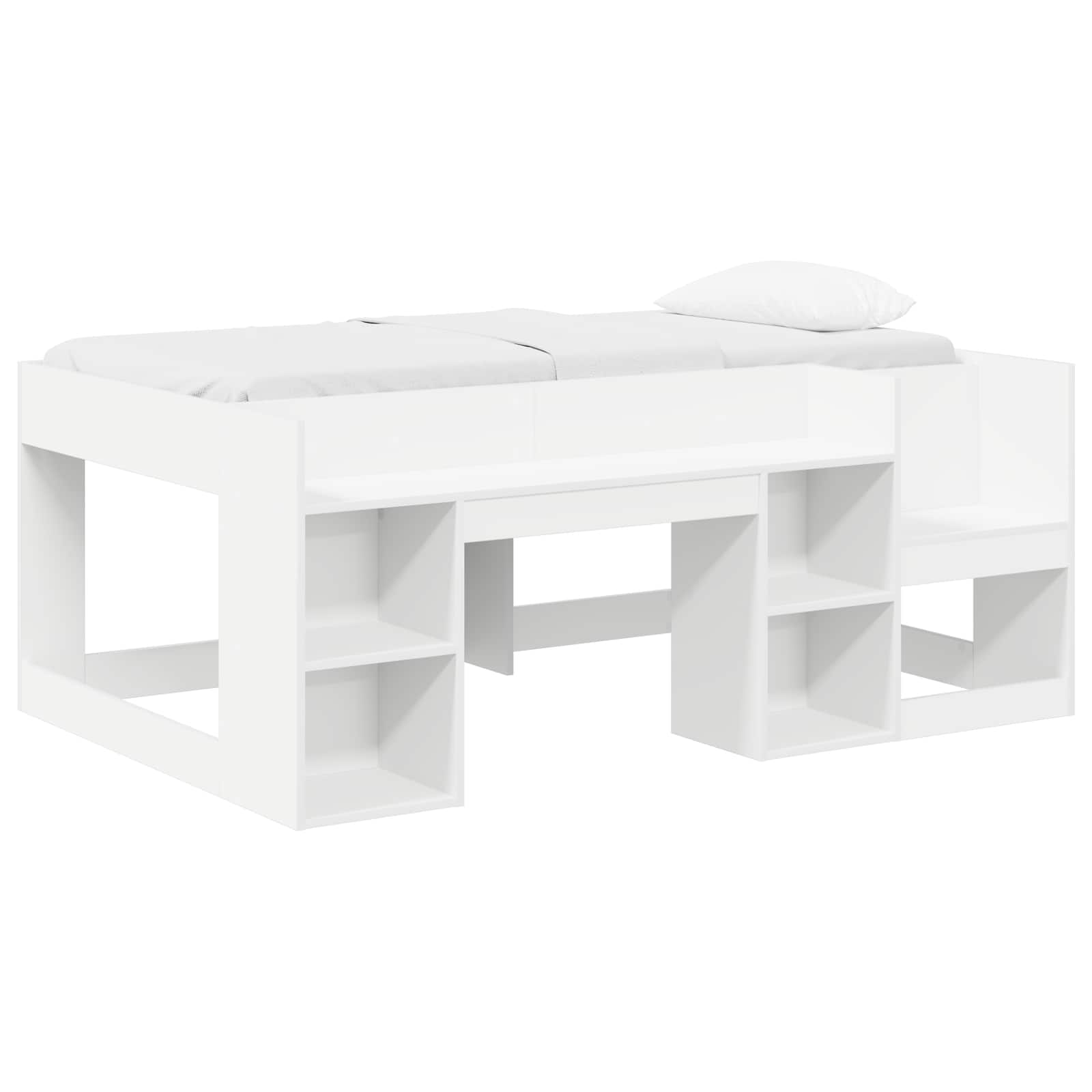 Cadre de lit pour enfants avec rangement Blanc 80 x 160 cm - XIOS