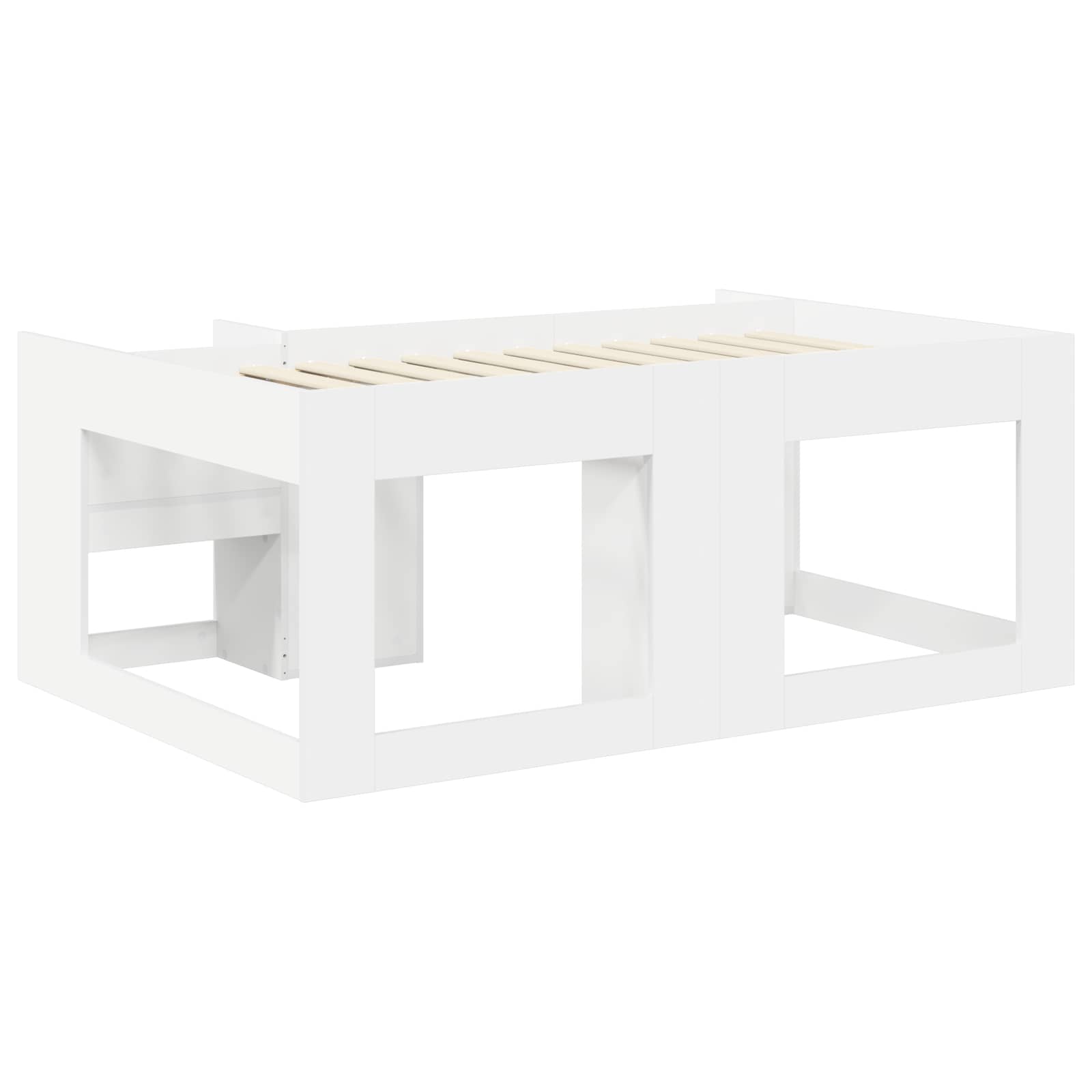 Cadre de lit pour enfants avec rangement Blanc 80 x 160 cm - XIOS
