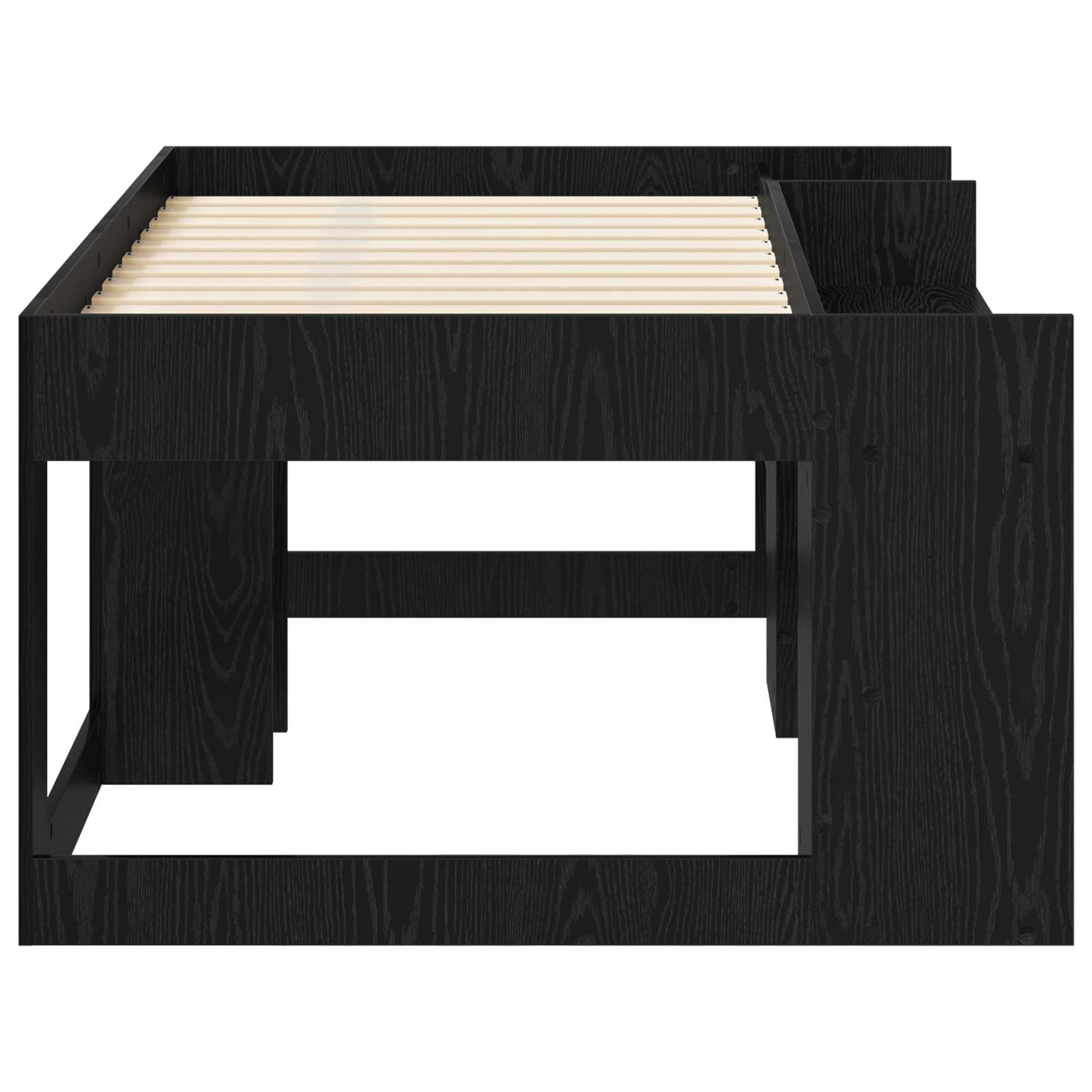 Cadre de lit pour enfants avec rangement Chêne noir 80 x 160 cm - XIOS