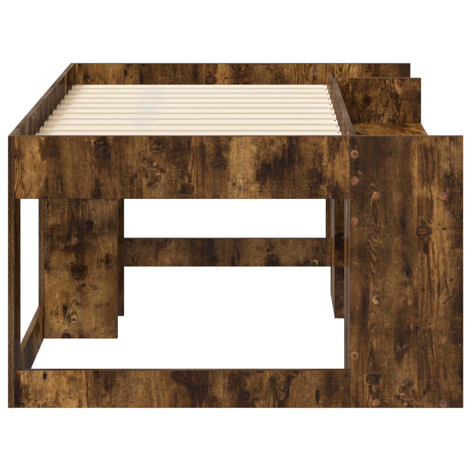 Cadre de lit pour enfants avec rangement Chêne fumé 80 x 160 cm - XIOS