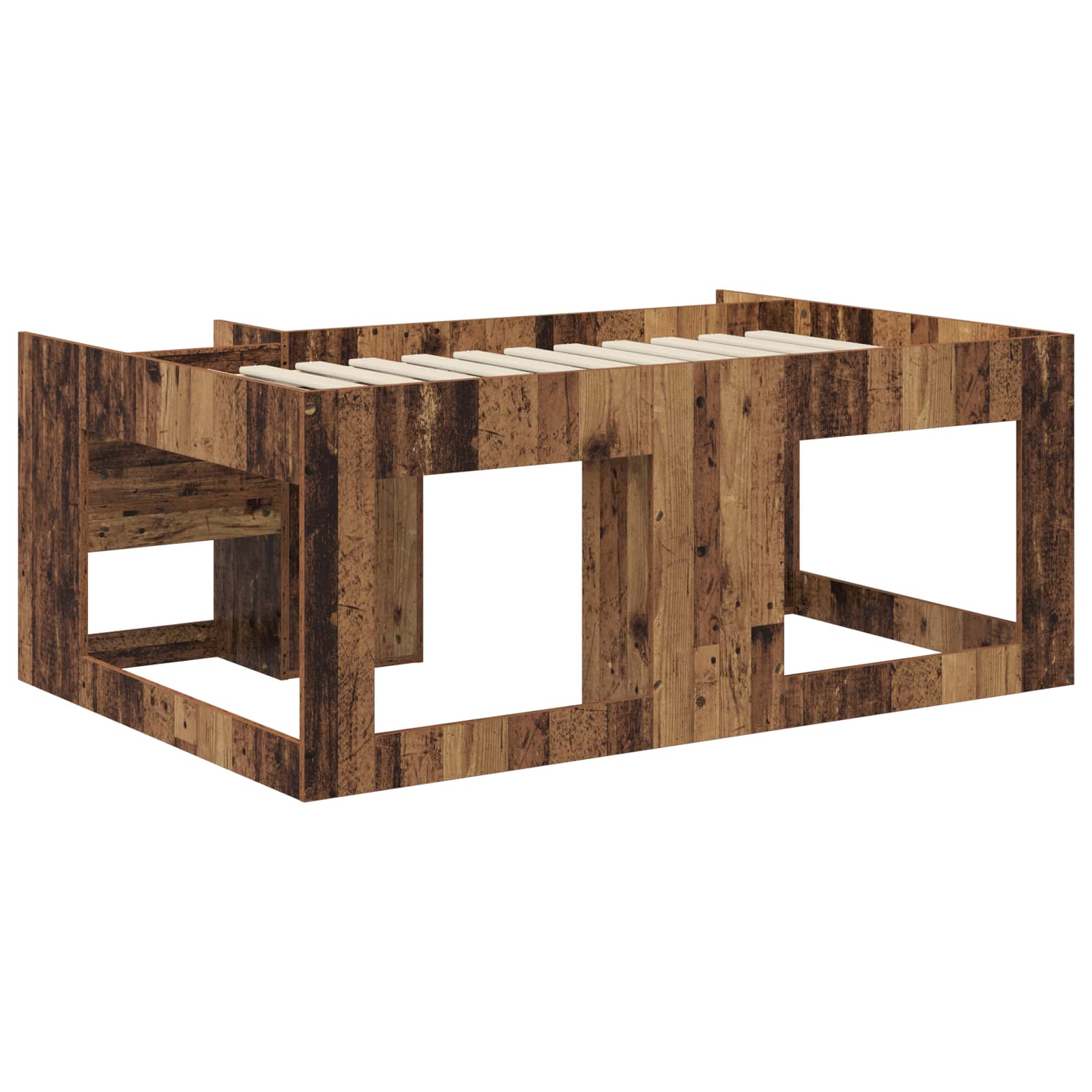 Cadre de lit pour enfants avec rangement Bois ancien - XIOS