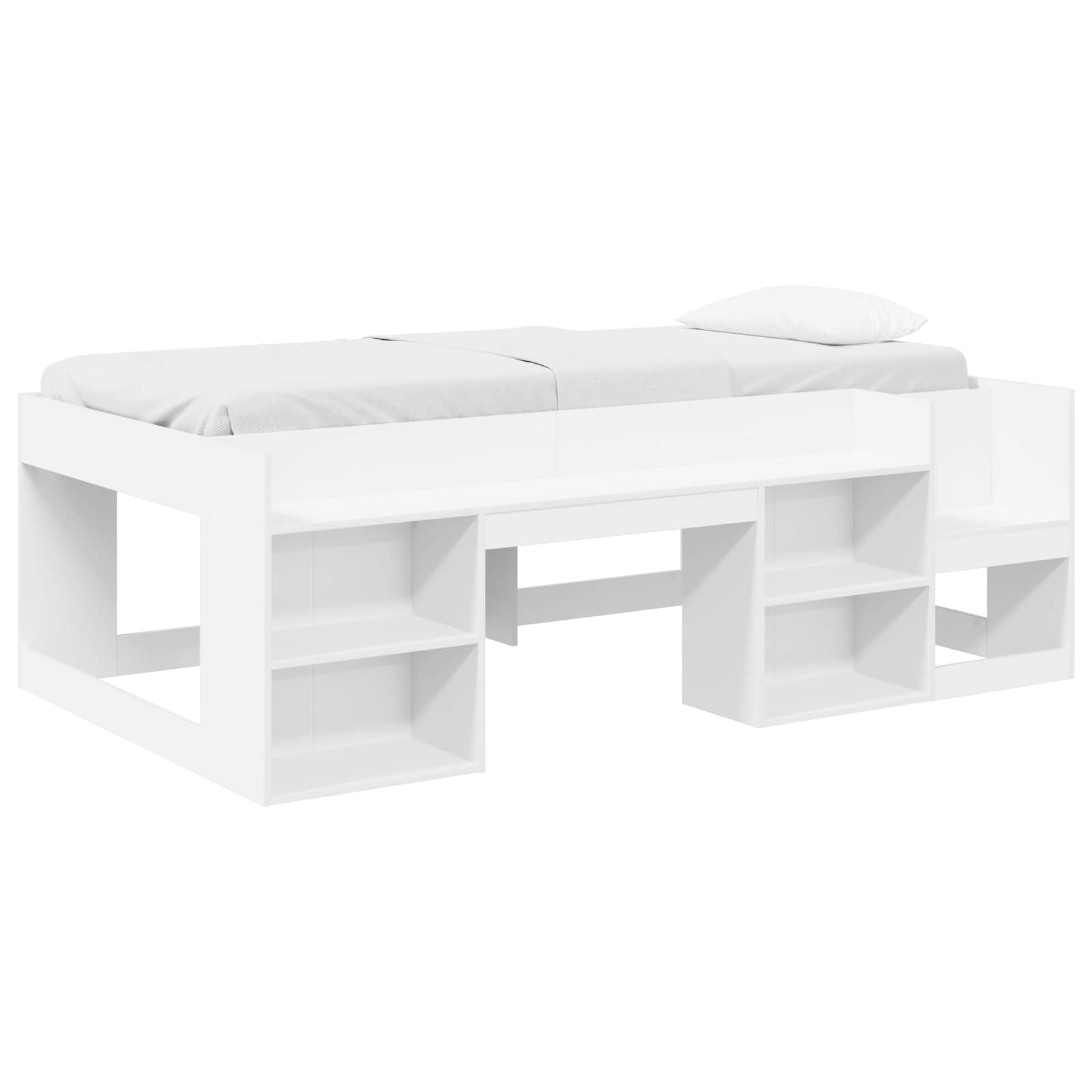 Cadre de lit pour enfants avec rangement Blanc 75 x 190 cm - XIOS