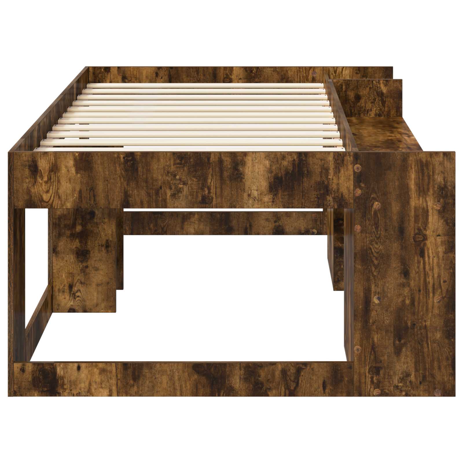 Cadre de lit pour enfants avec rangement Chêne fumé 75 x 190 cm - XIOS