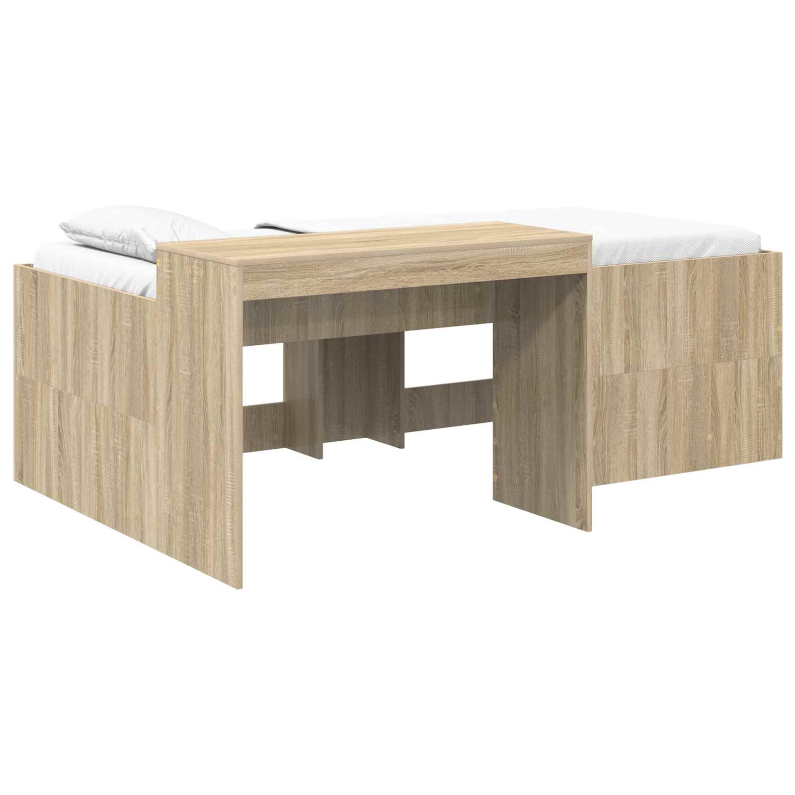 Lit haut pour enfants avec bureau Chêne Sonoma 80 x 200 cm - XIOS