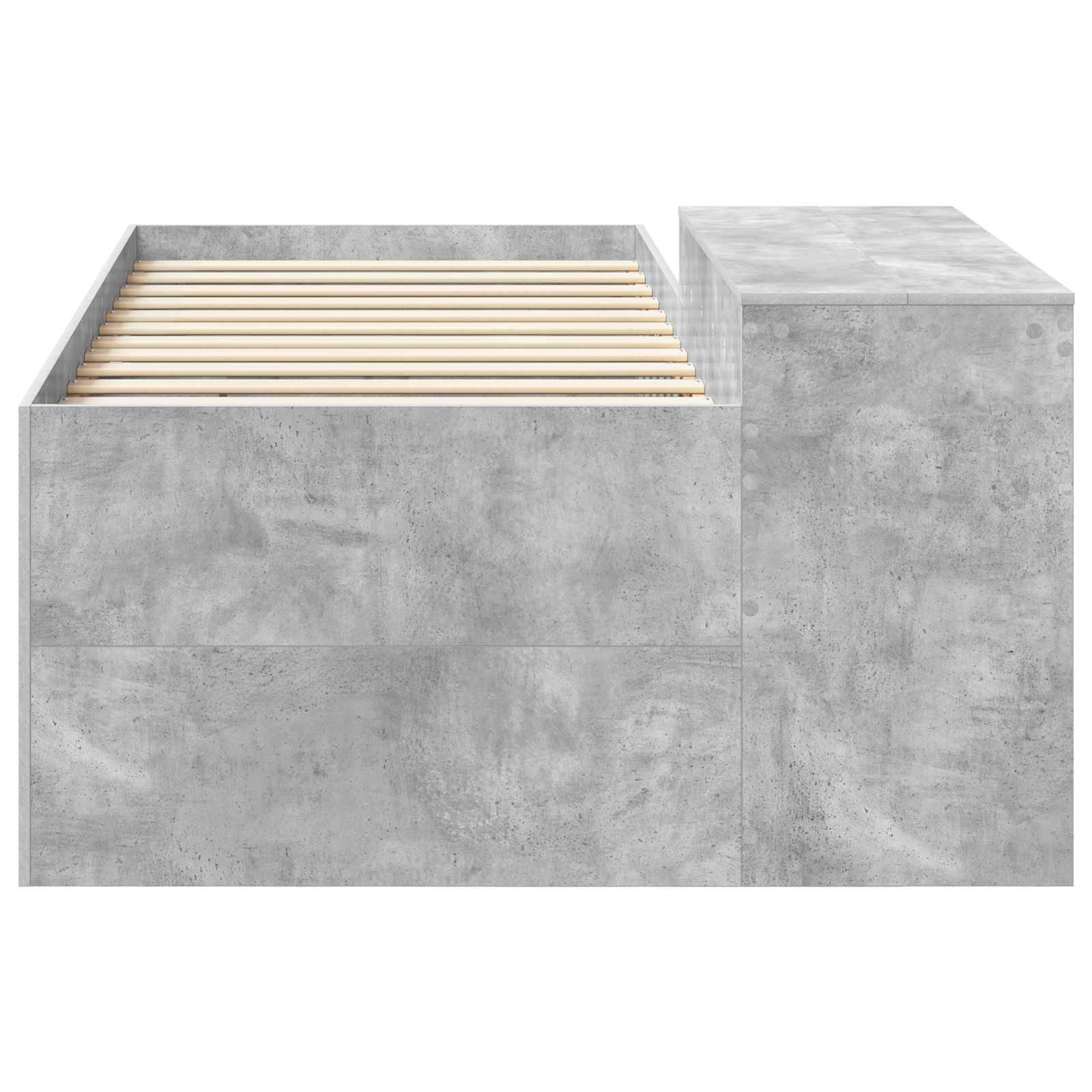 Lit haut pour enfants avec bureau Gris béton 90 x 200 cm - XIOS