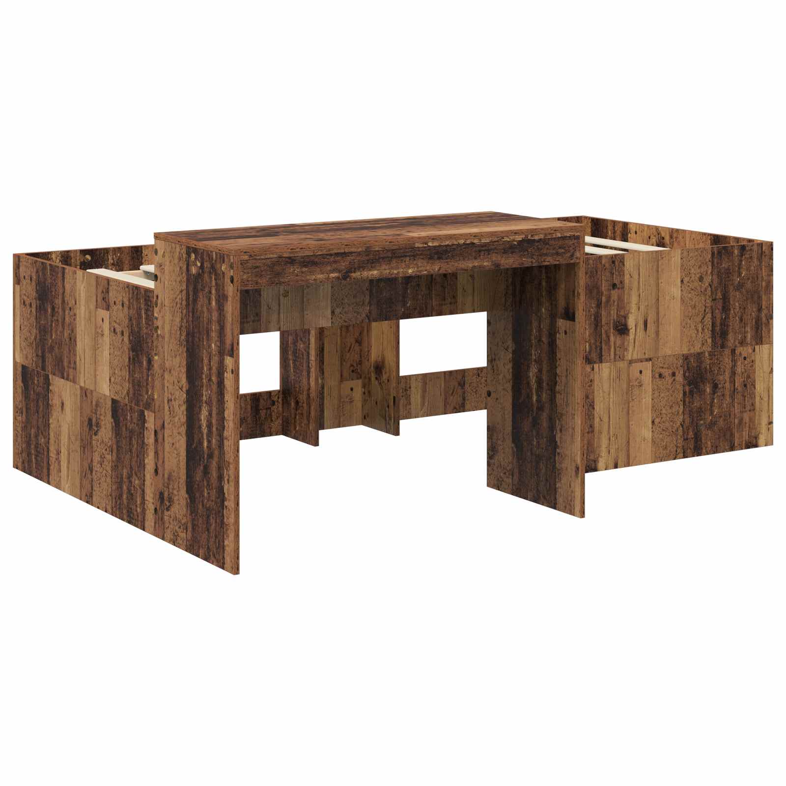 Lit haut pour enfants avec bureau Bois ancien 90 x 200 cm - XIOS
