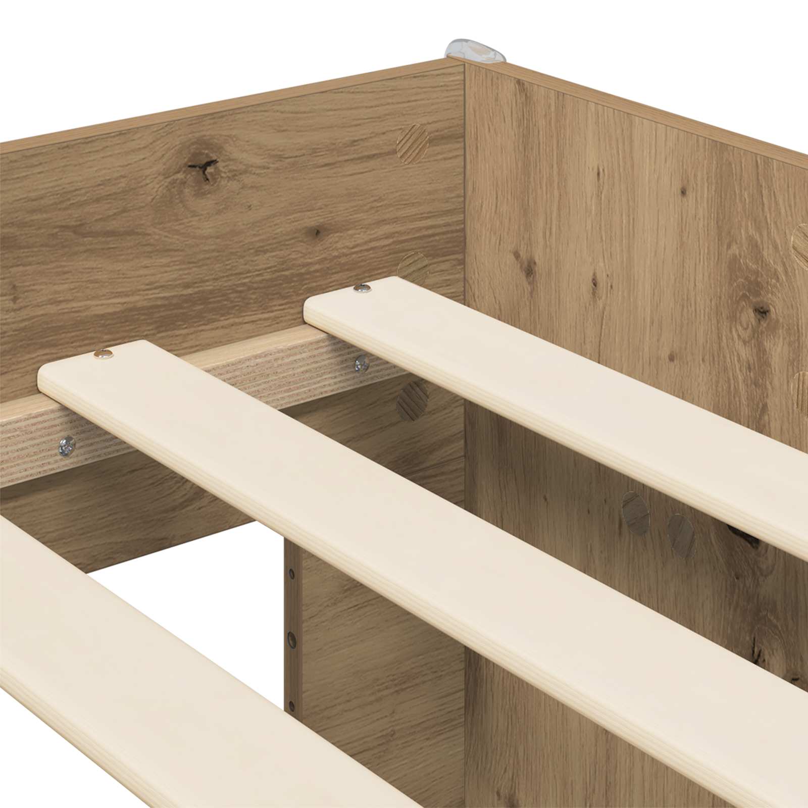 Lit haut pour enfants avec bureau Chêne artisanal 98,5 x 200 cm - XIOS